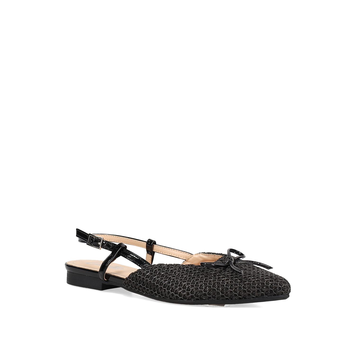 Μαύρη ψάθινη μπαλαρίνα φωτογραφία