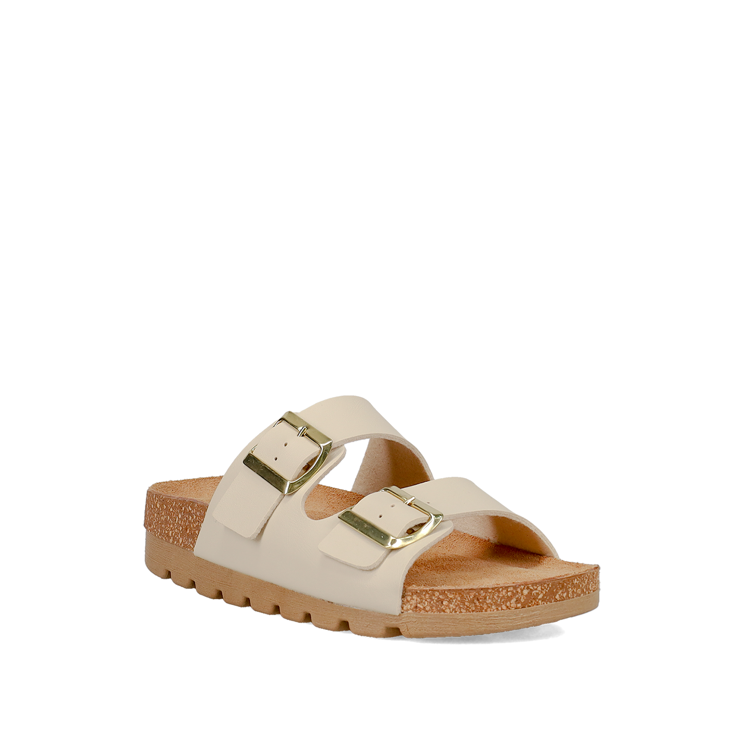 Μπεζ footbed σανδάλι φωτογραφία