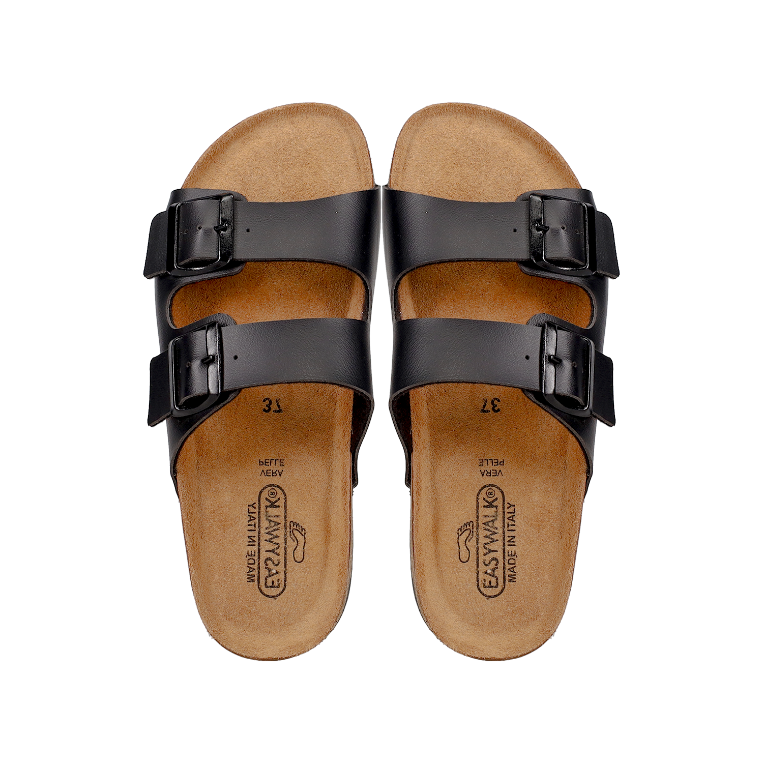 Μαύρο footbed σανδάλι φωτογραφία