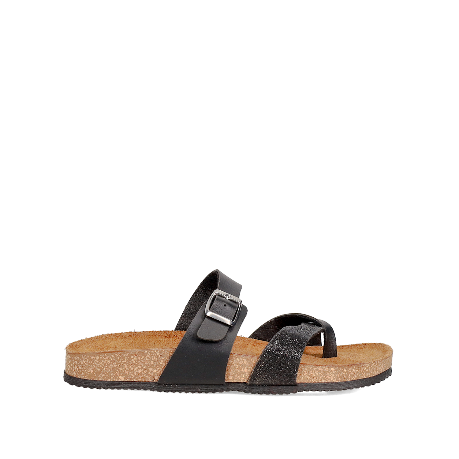 Μαύρο footbded sandal