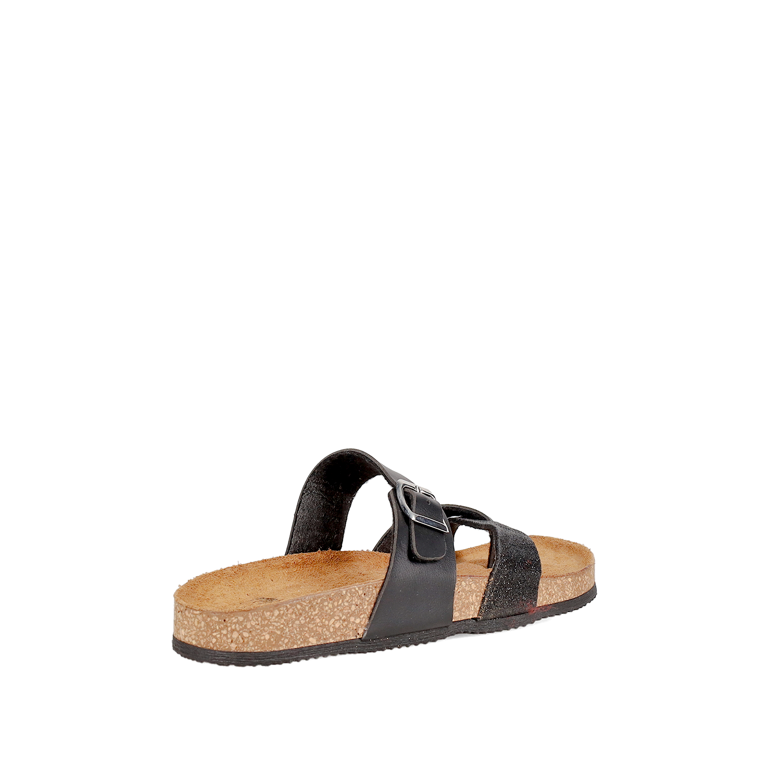 Μαύρο footbded sandal φωτογραφία