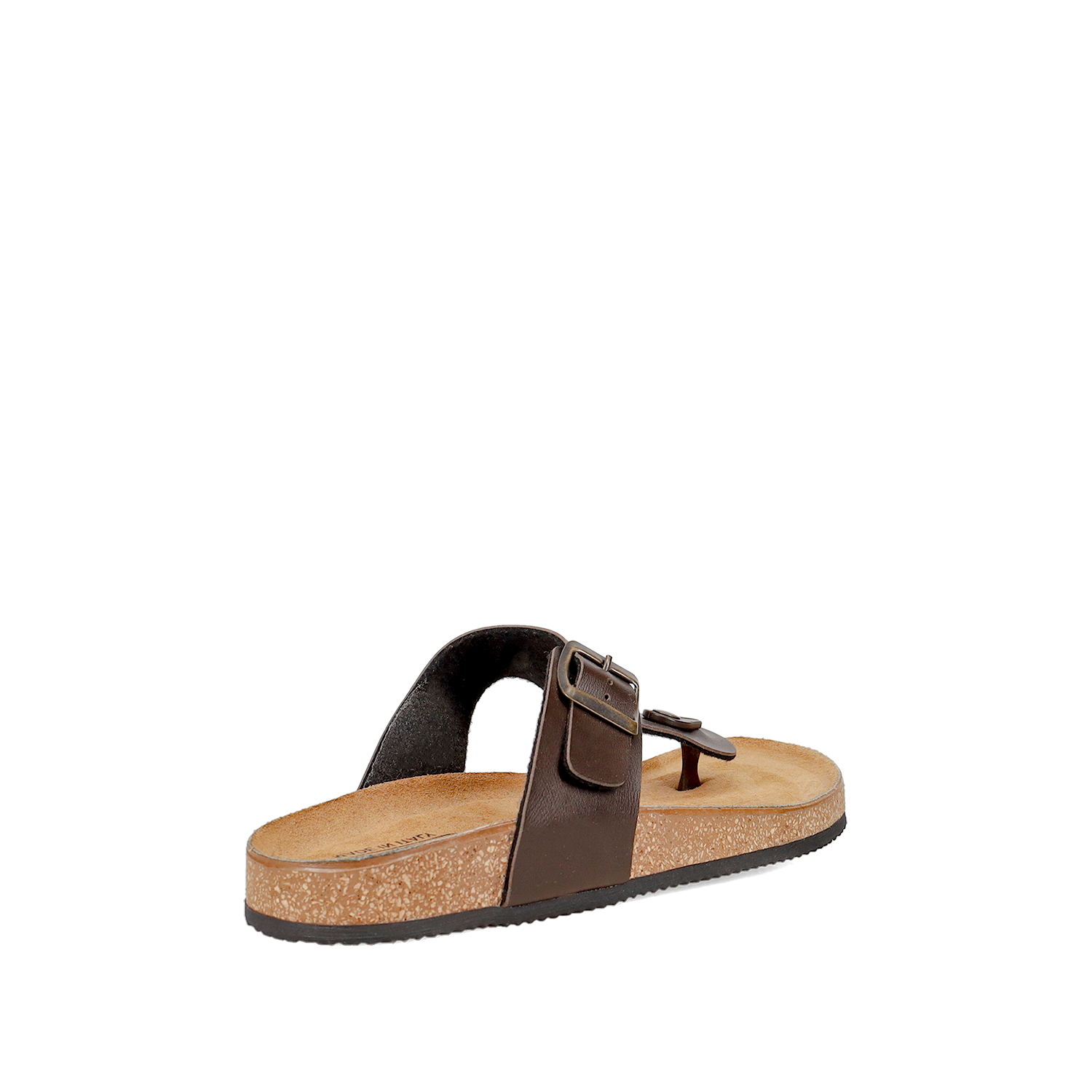 Καφέ ανδρικό footbed σανδάλι φωτογραφία