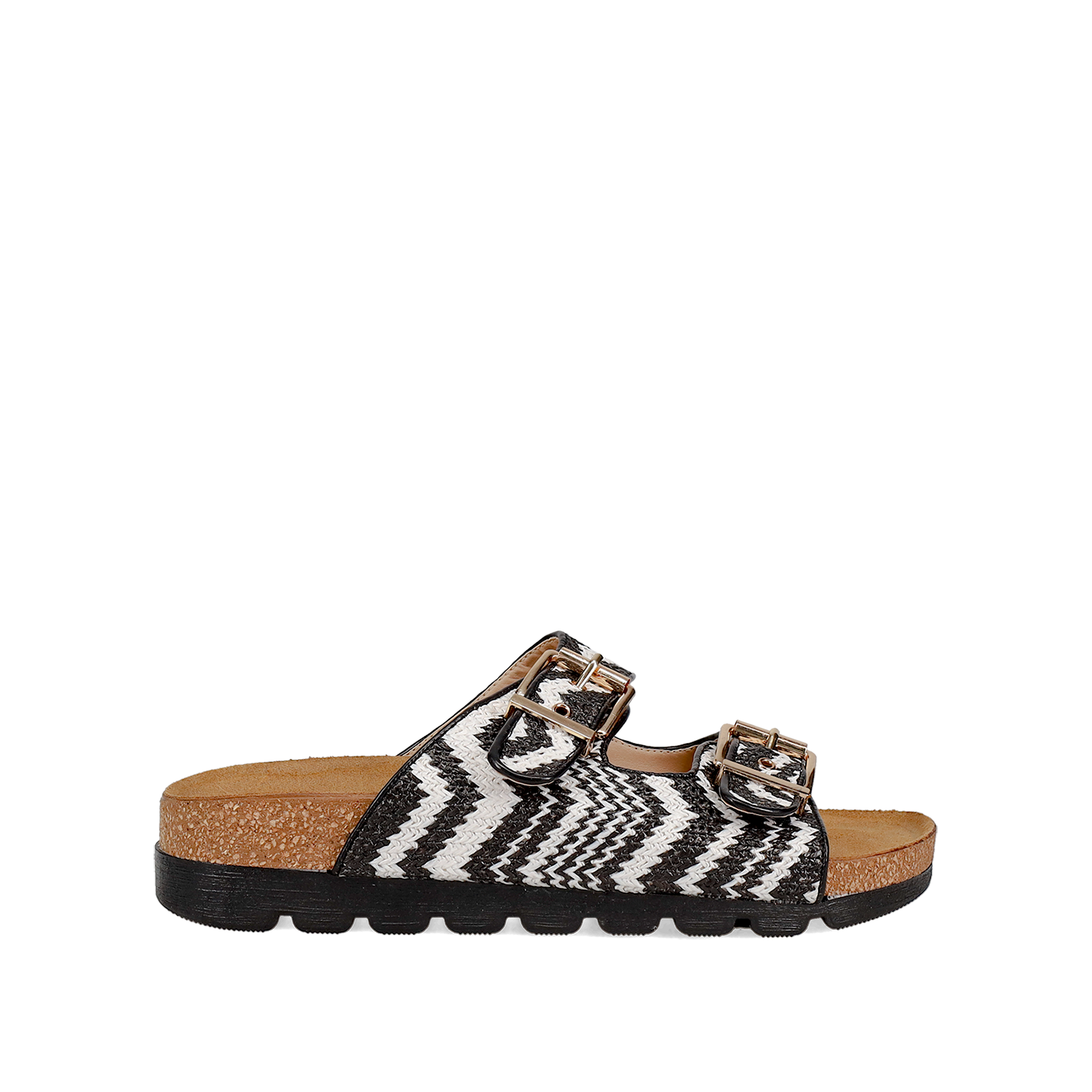 Μαύρο footbed σανδάλι