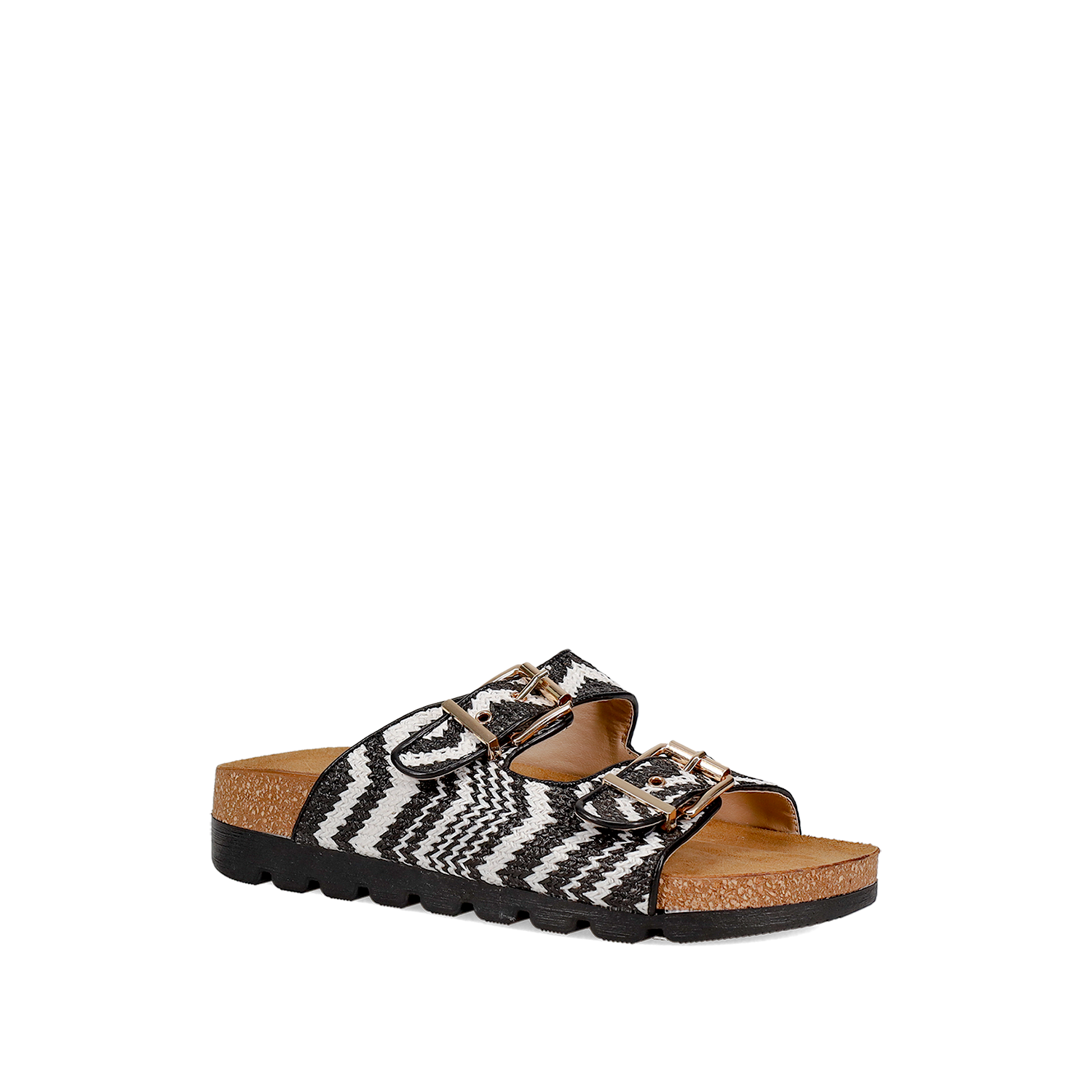 Μαύρο footbed σανδάλι