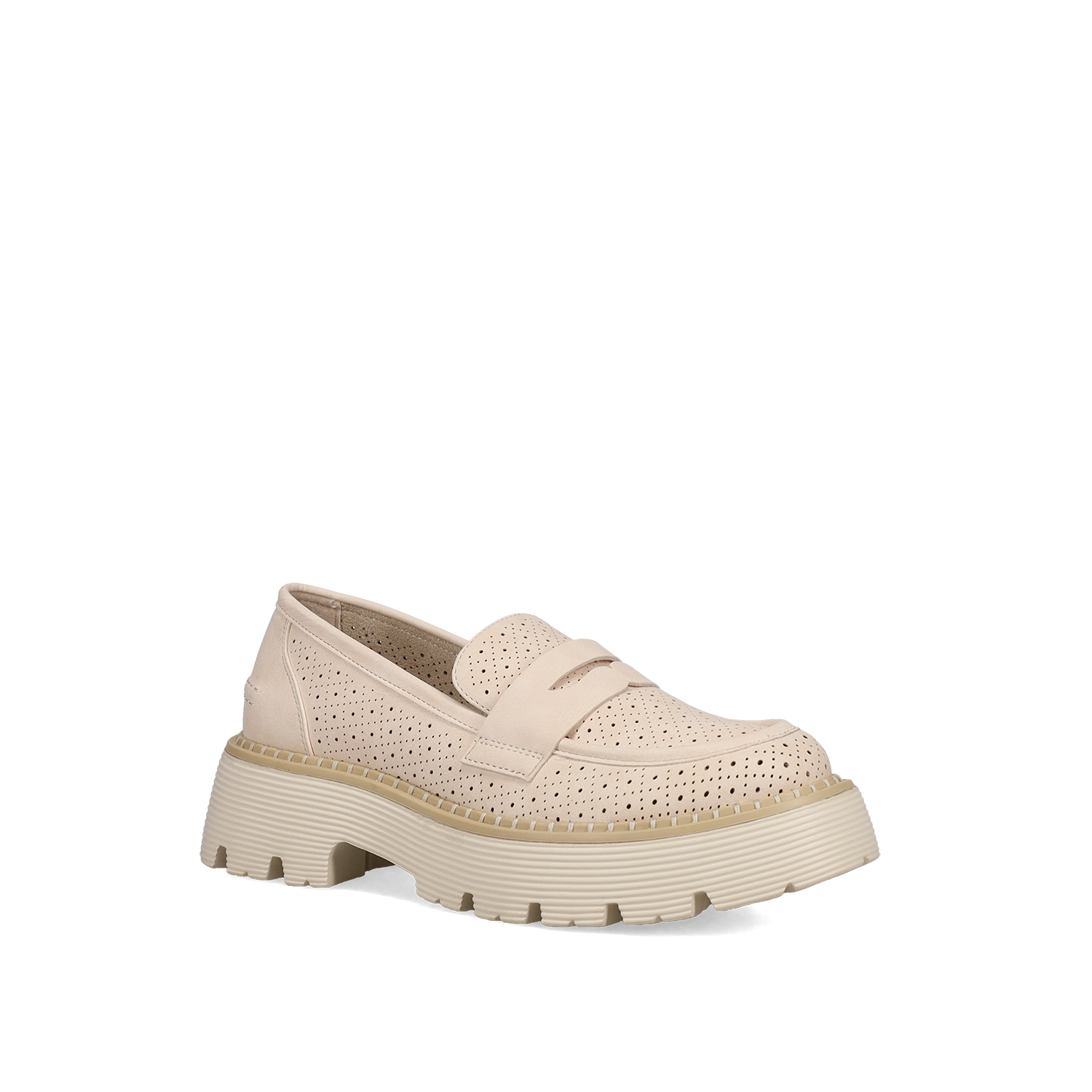 Μπεζ chunky loafer φωτογραφία