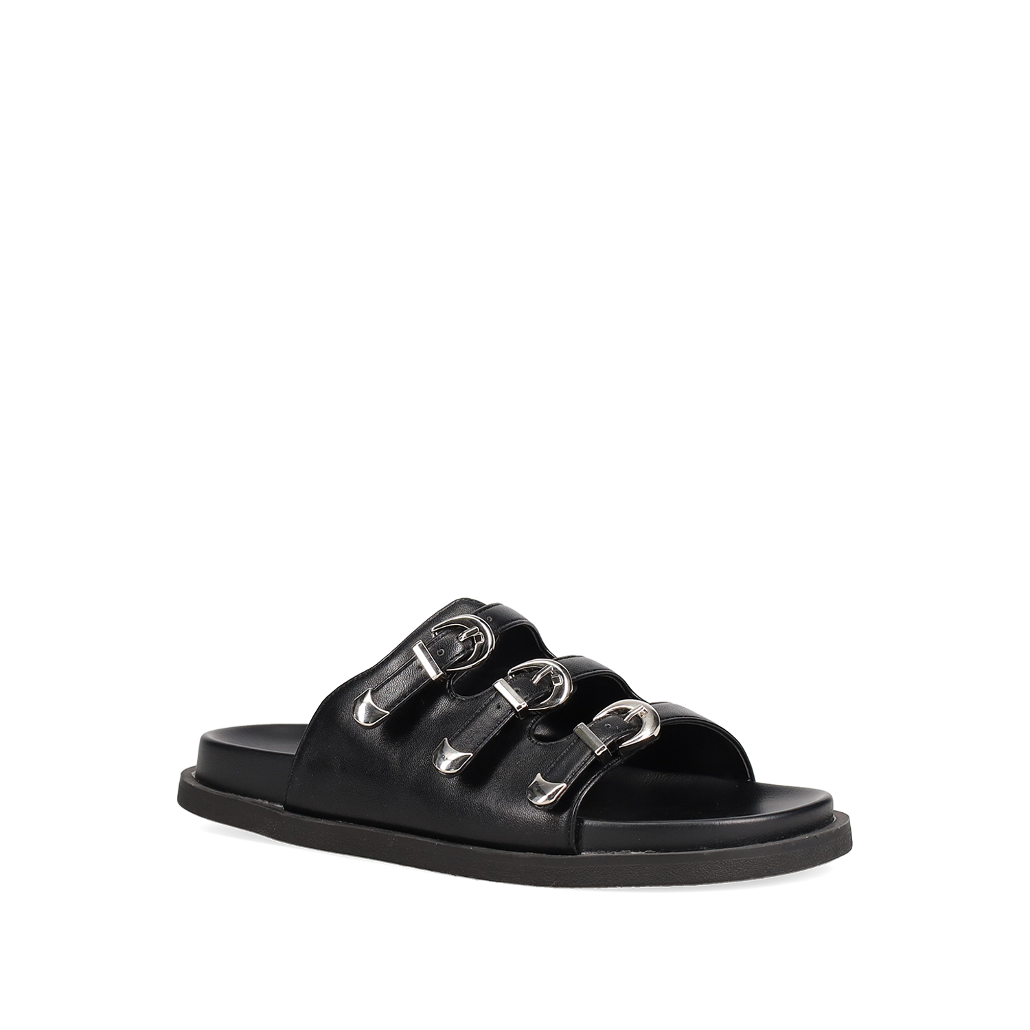  Μαύρο footbed σανδάλι - 2