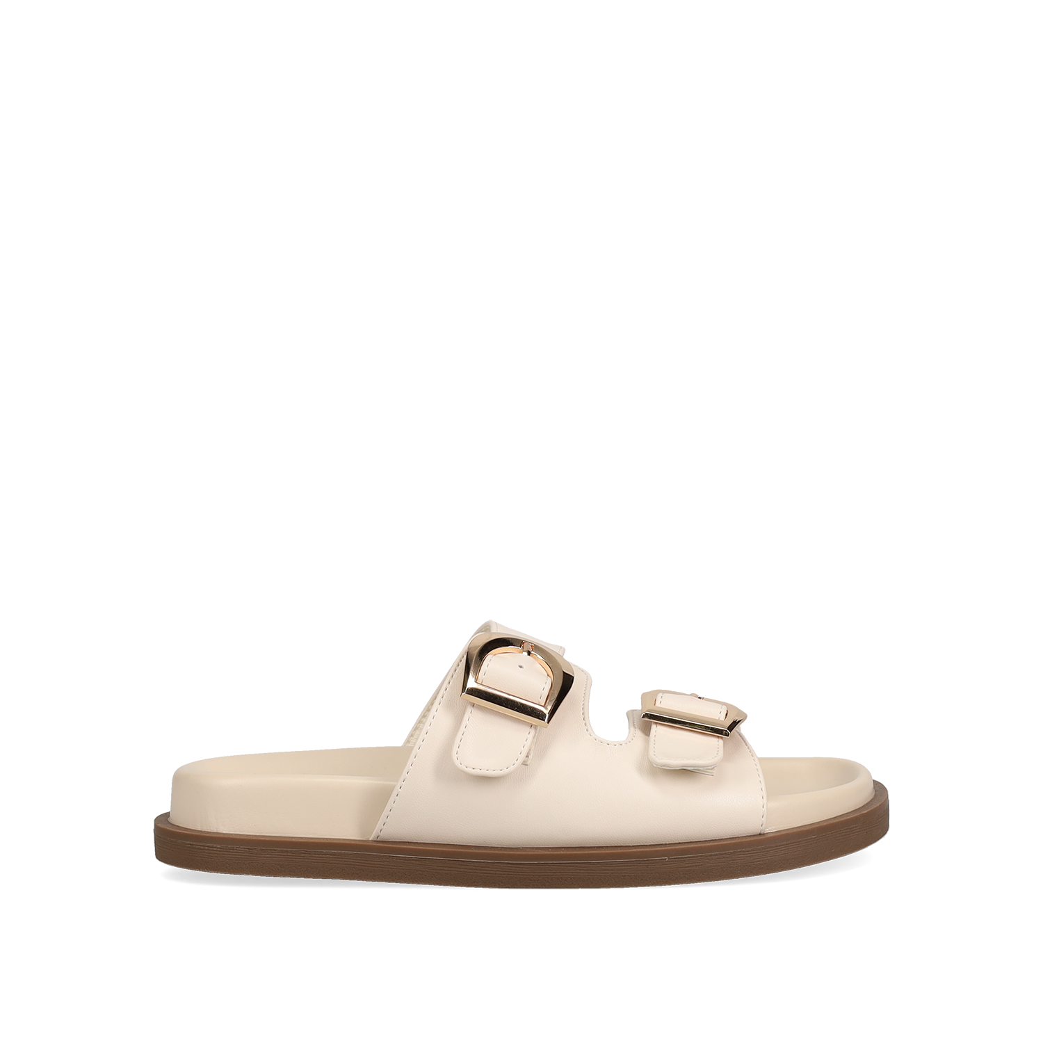 Μπεζ footbed σανδάλι