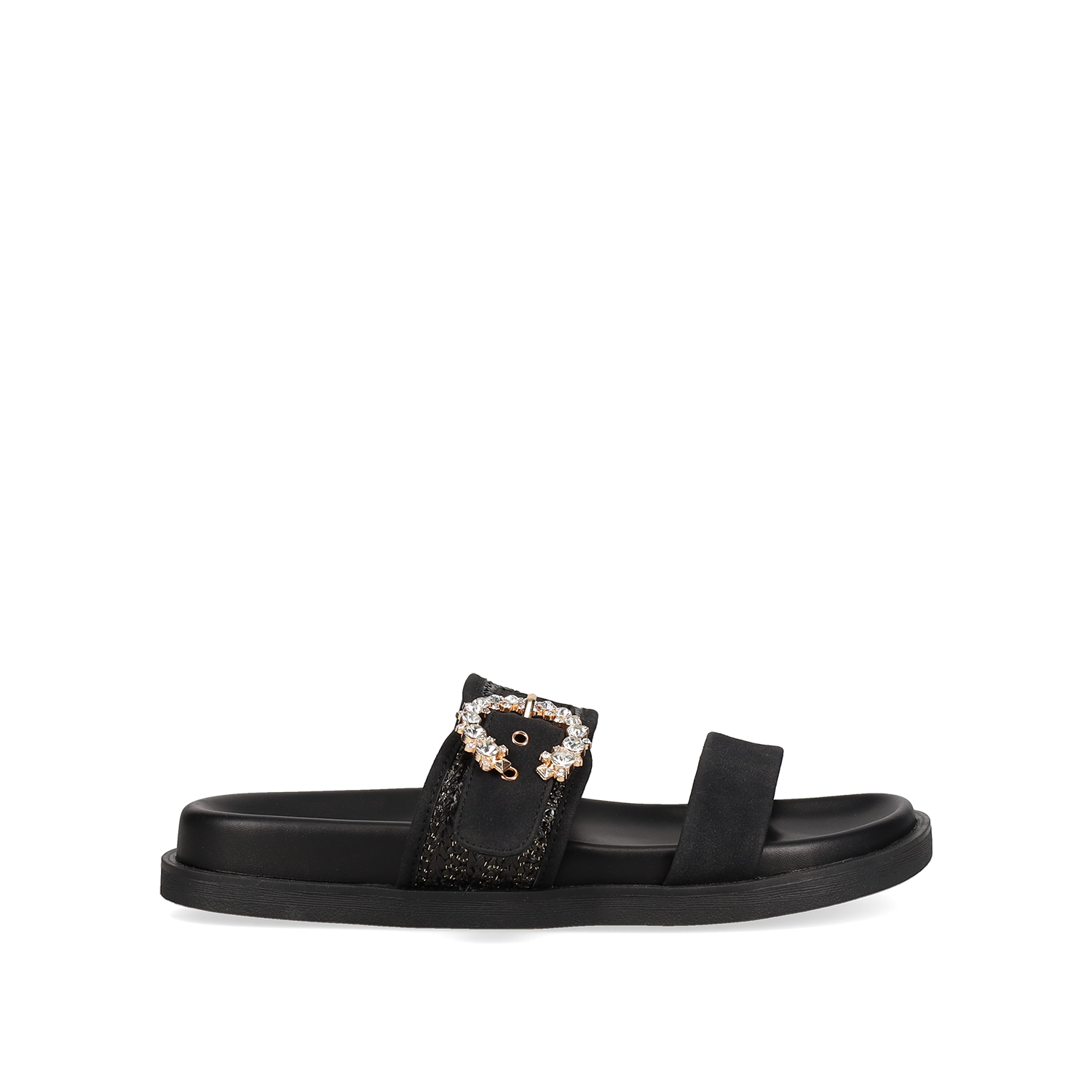 Μαύρο footbed σανδάλι