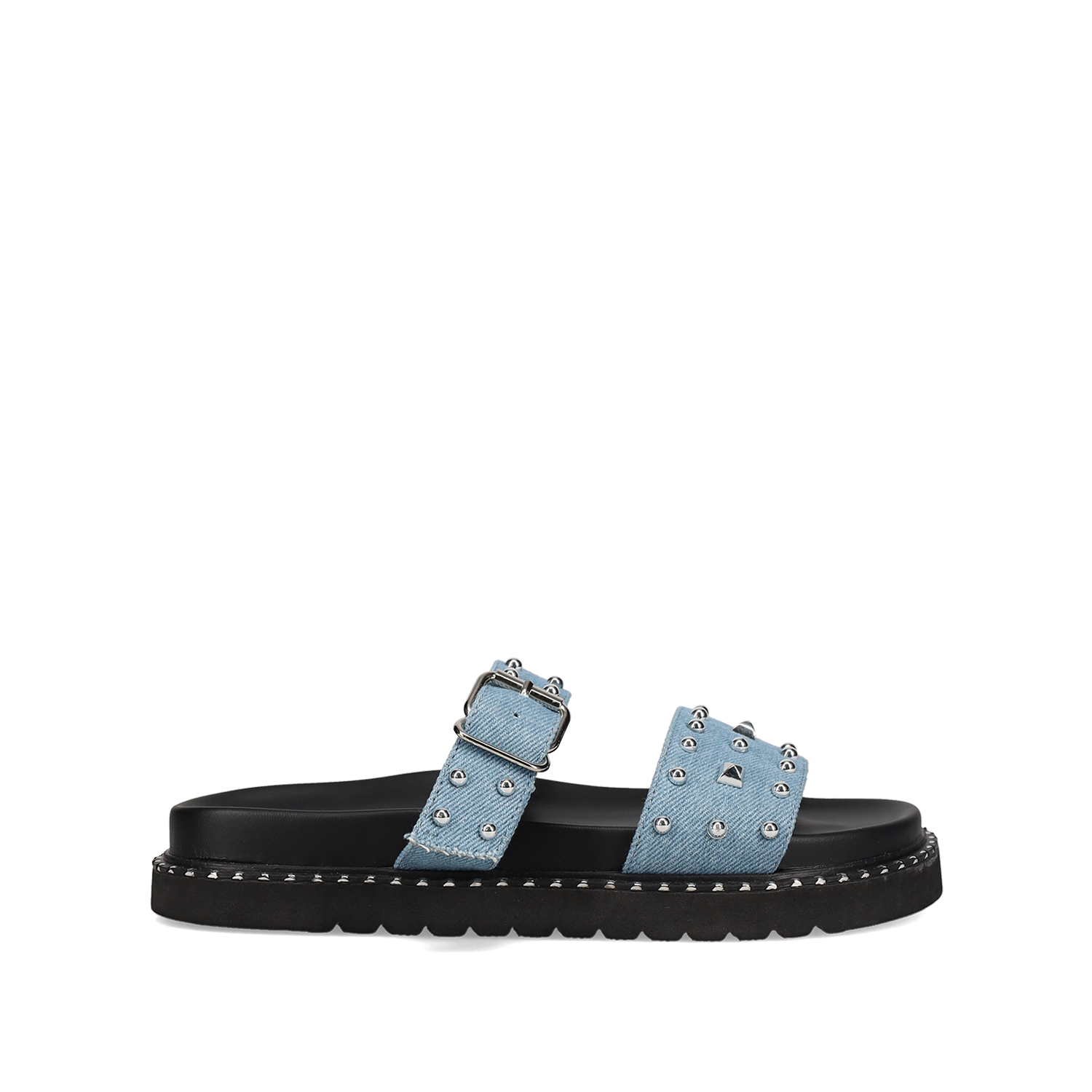 Μπλε denim footbed σανδάλι