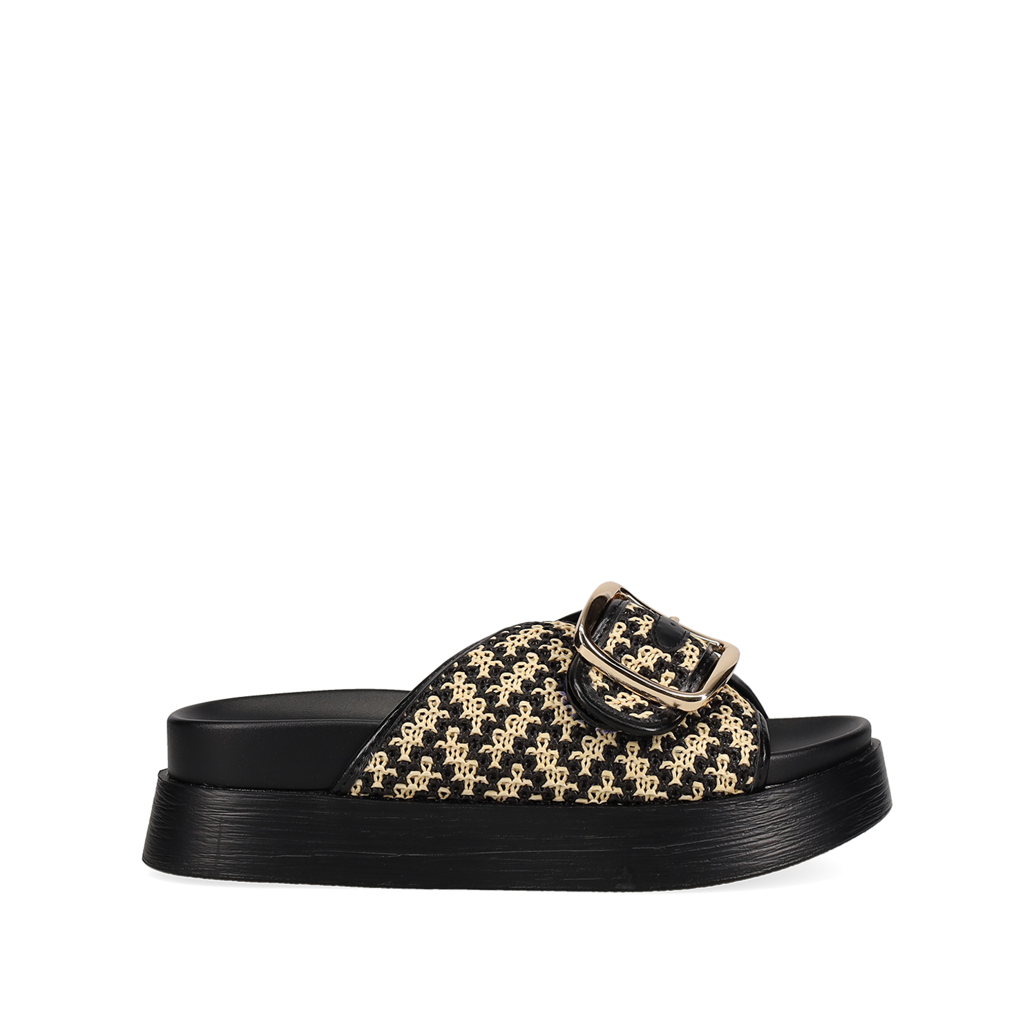 Μαύρο footbed σανδάλι