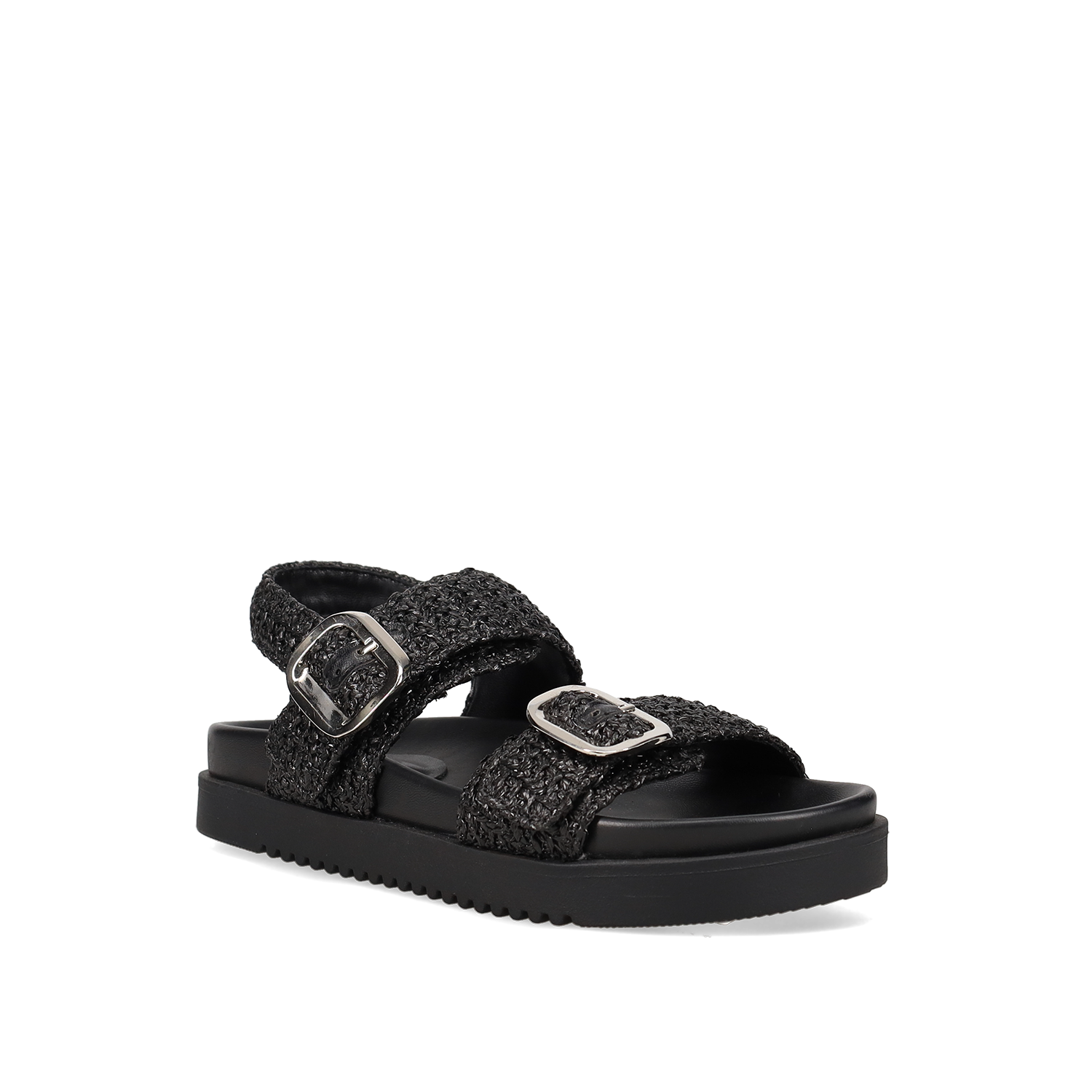 Μαύρο footbed σανδάλι