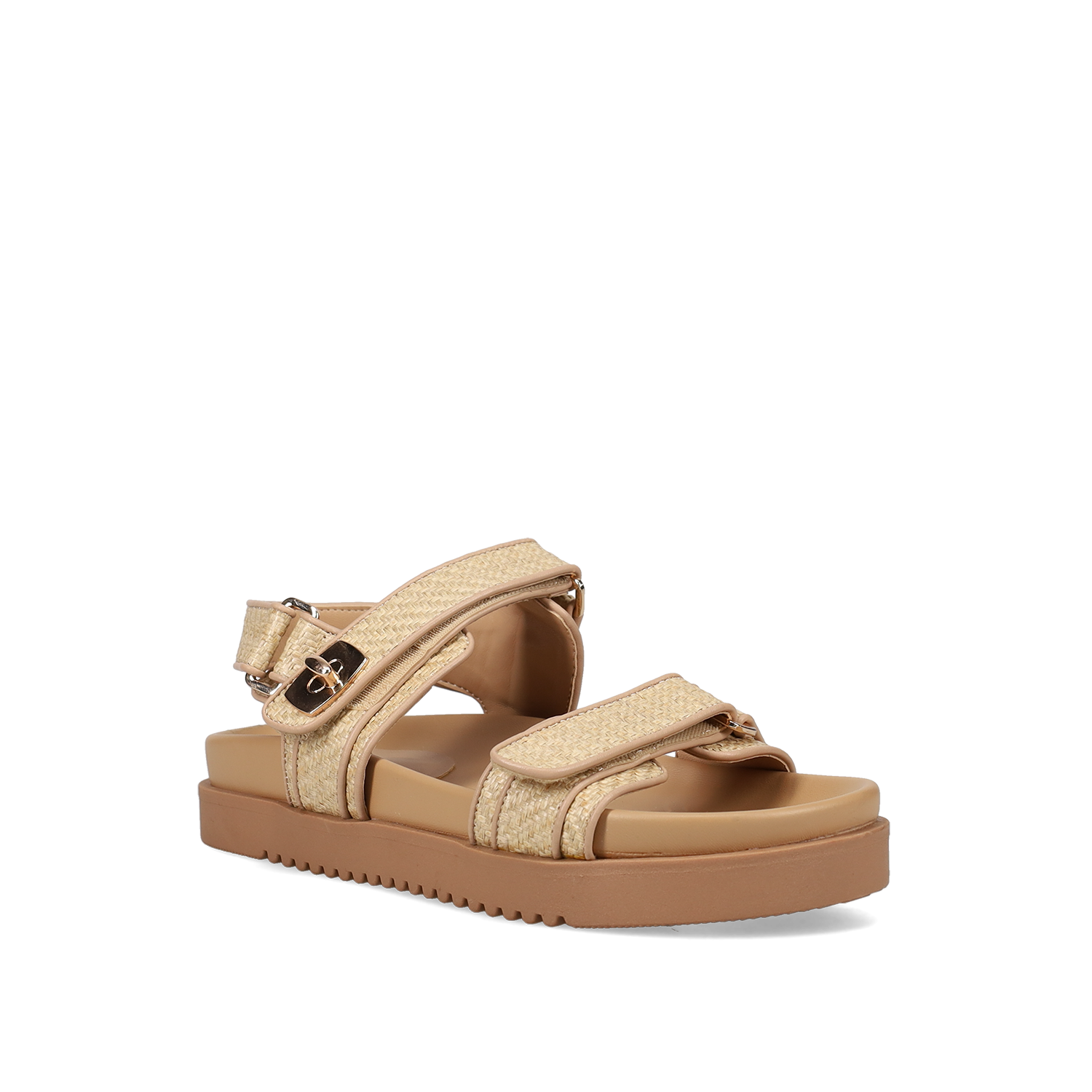 Μπεζ footbed σανδάλι