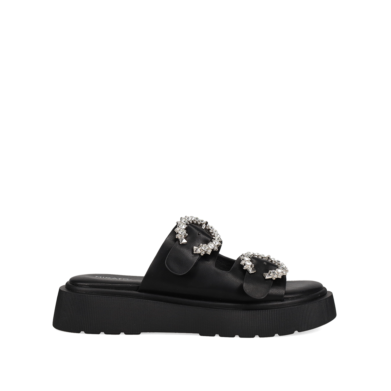 Μαύρο footbed σανδάλι
