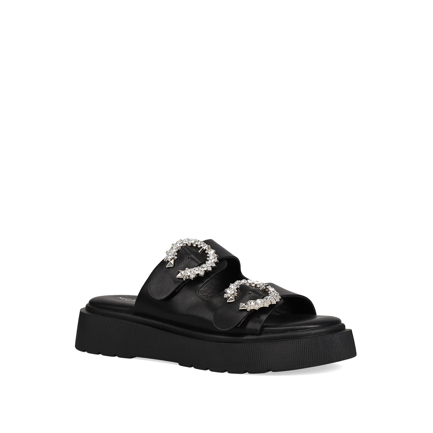 Μαύρο footbed σανδάλι