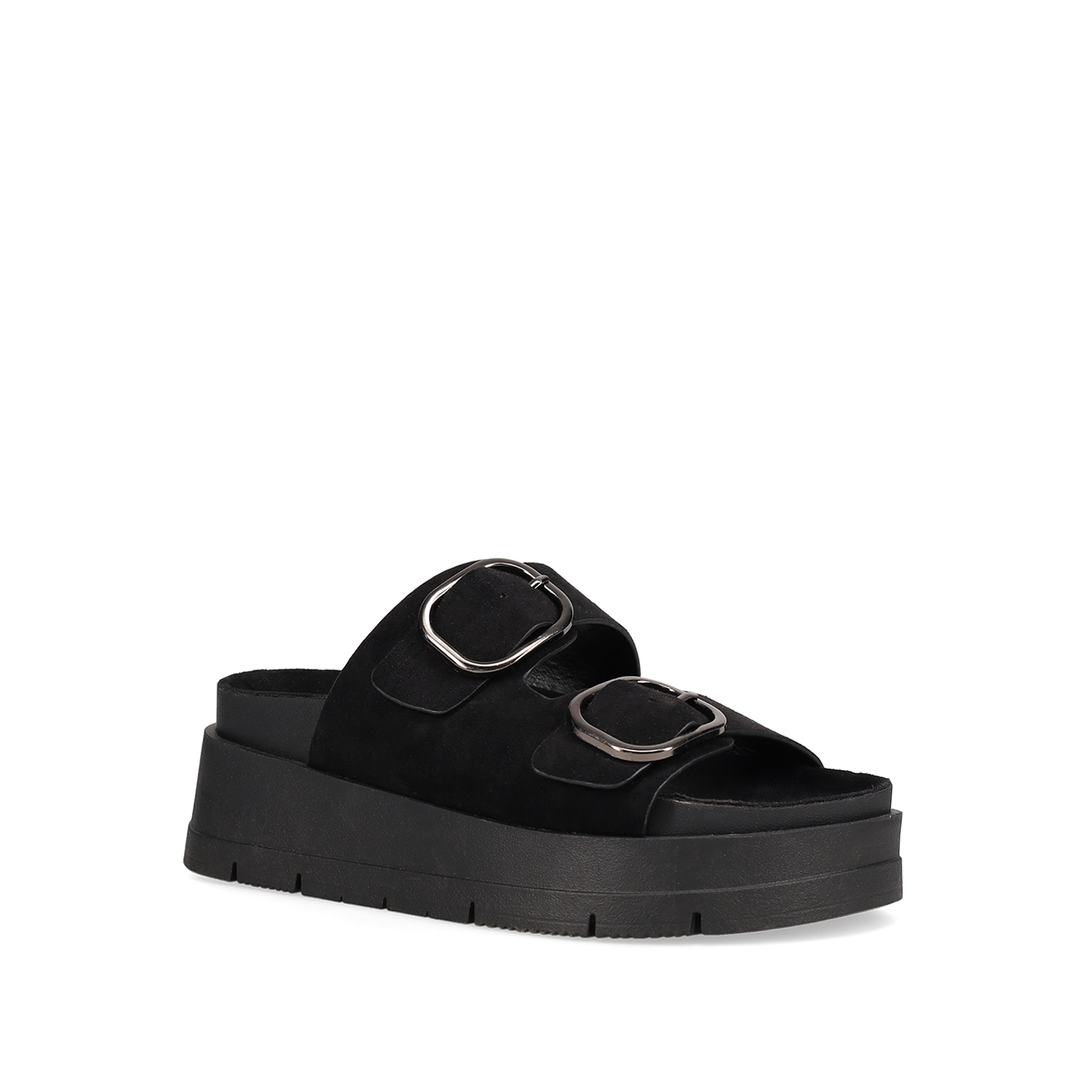 Μαύρο footbed σανδάλι
