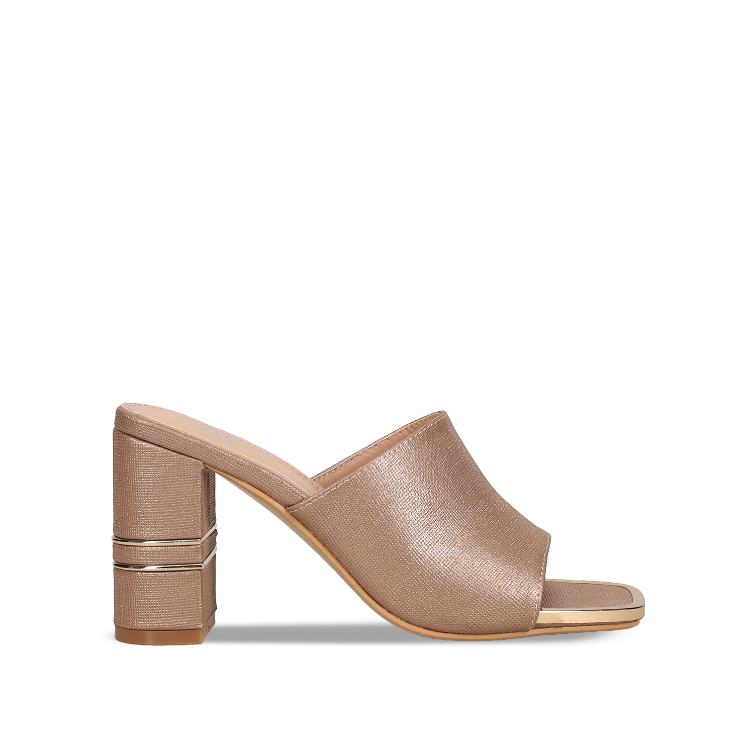 Ροζ χρυσό mule πέδιλο