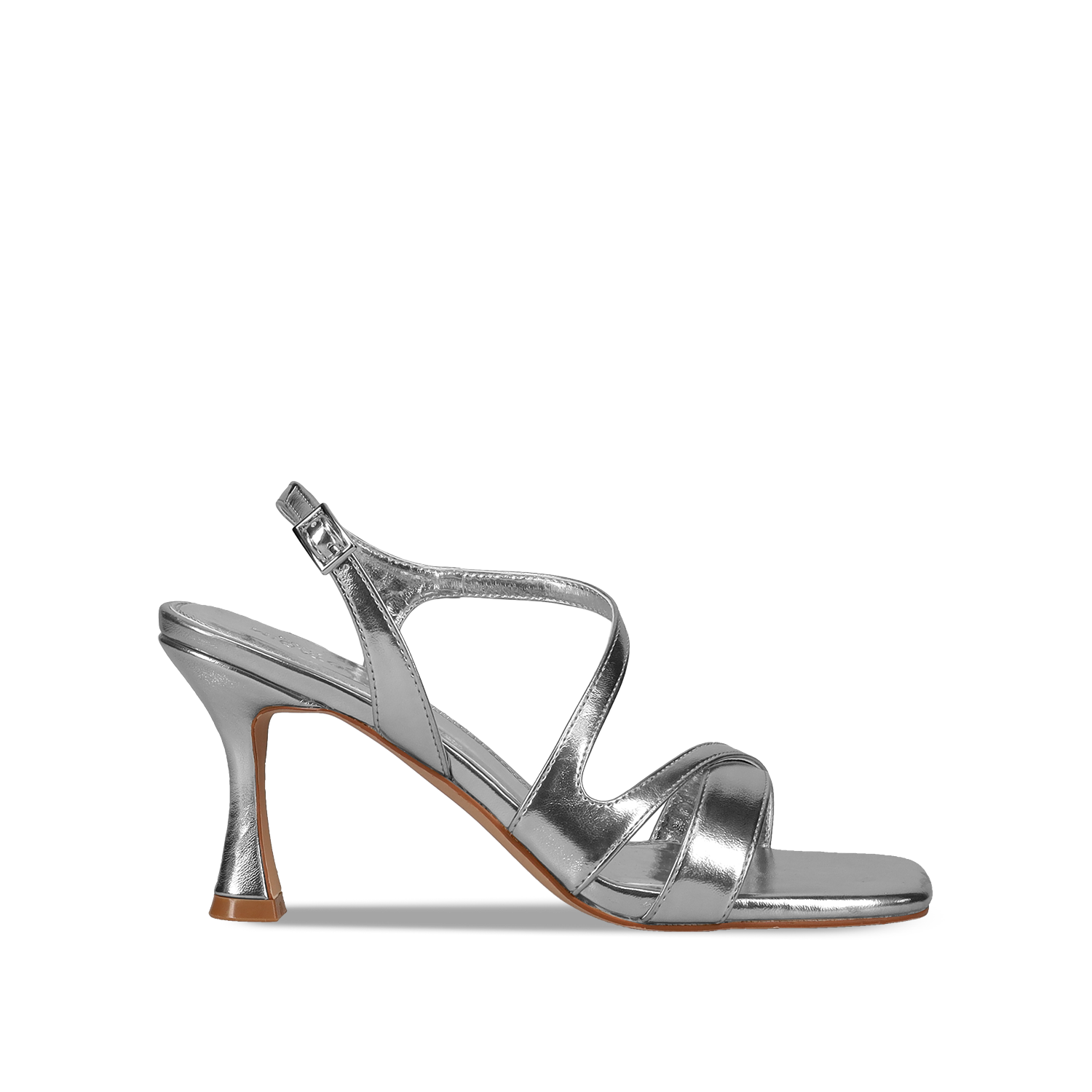 Ασημί μεταλλιζέ πέδιλο