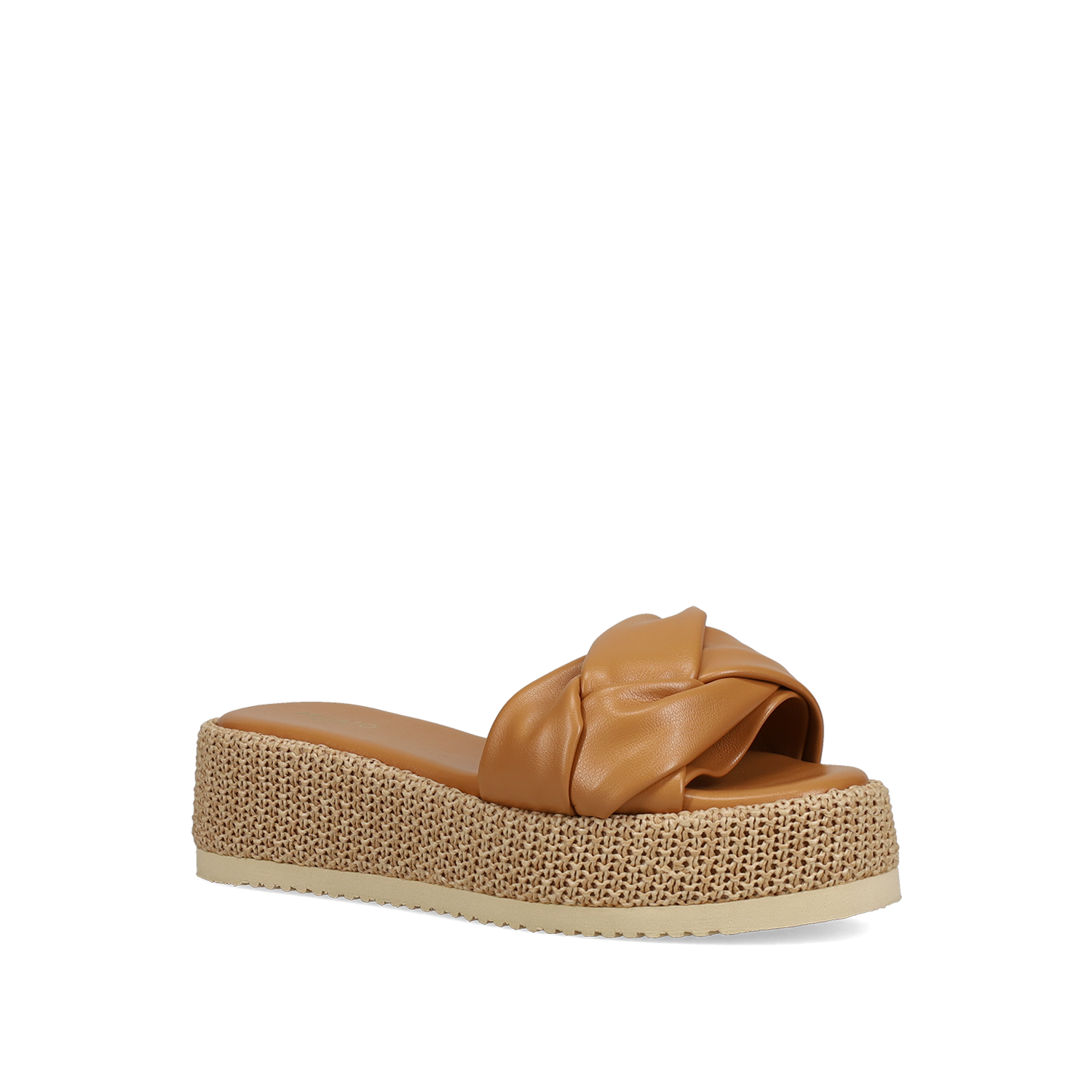  Καμηλό flatform σανδάλι - 2