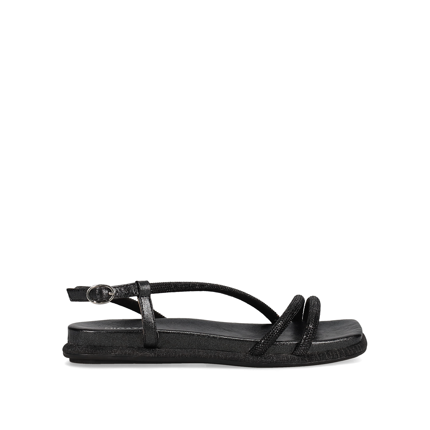 Μαύρο footbed σανδάλι