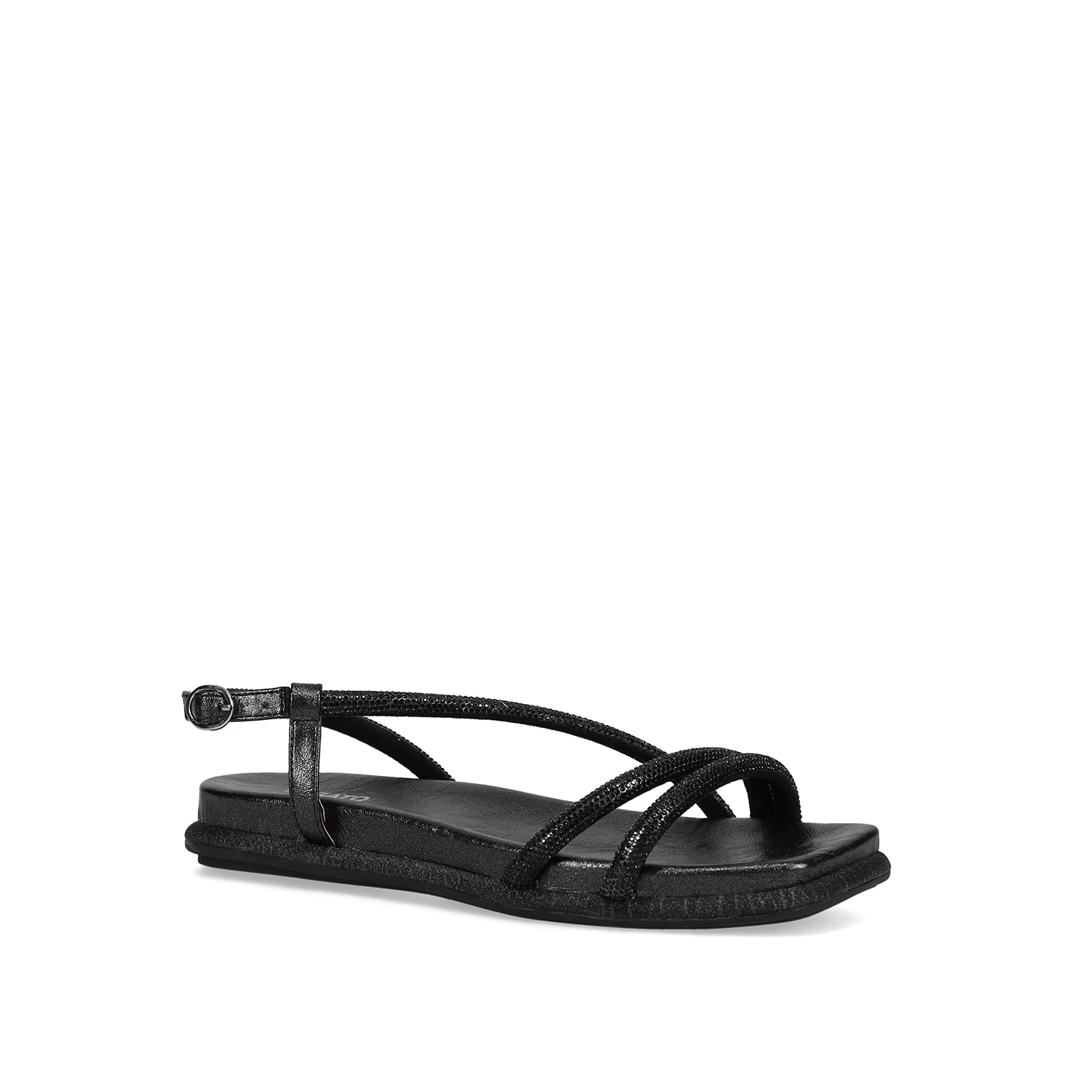 Μαύρο footbed σανδάλι