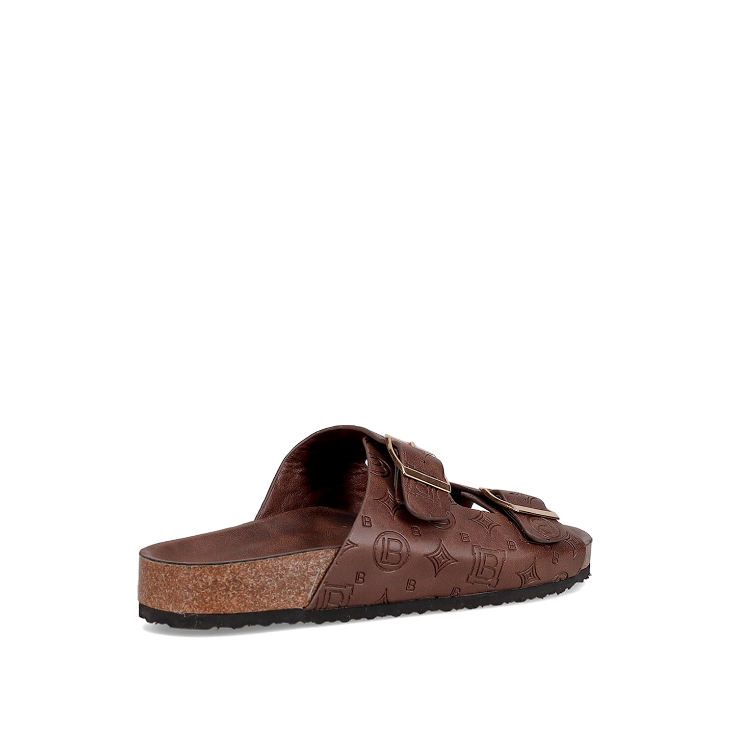 Καφέ footbed σανδάλι φωτογραφία