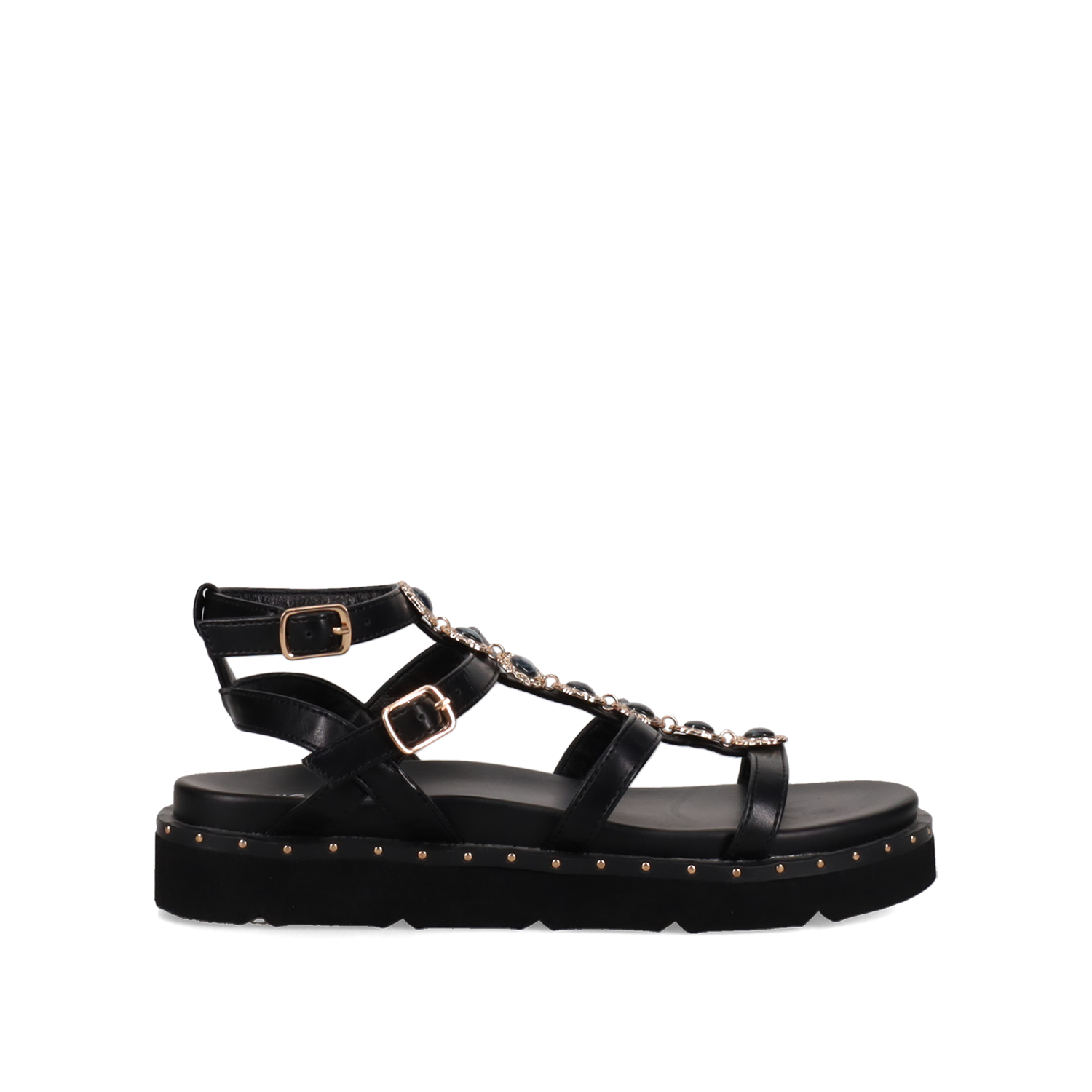 Μαύρο flatform σανδάλι