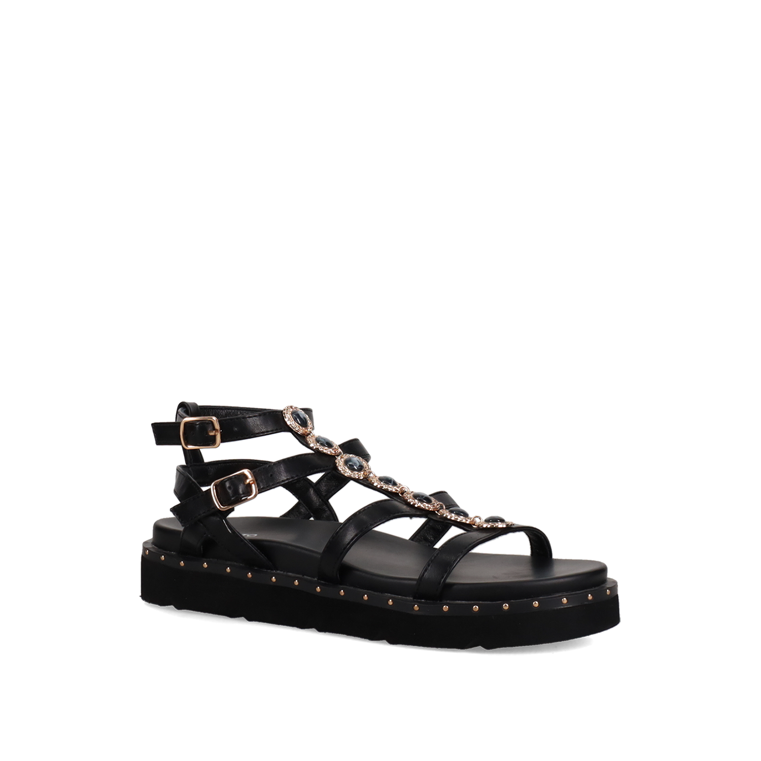 Μαύρο flatform σανδάλι