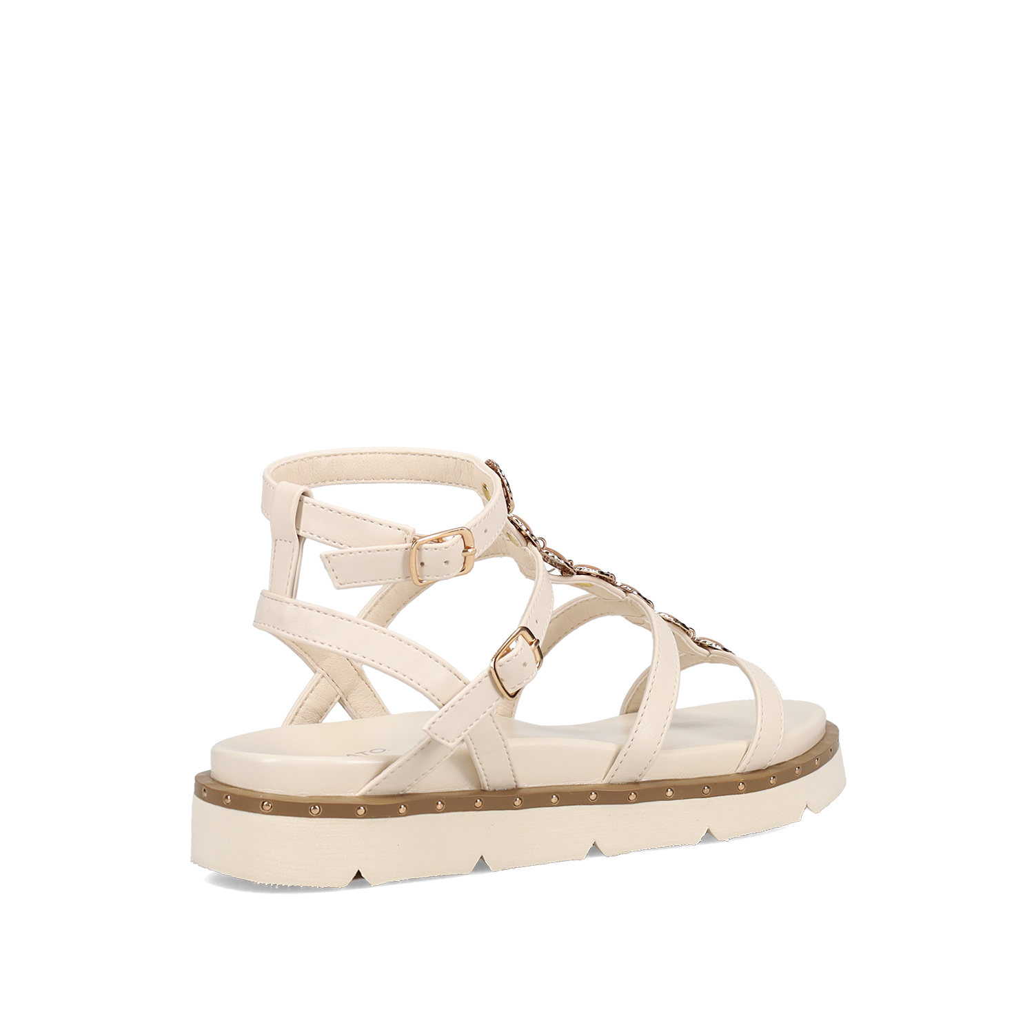  Εκρού footbed σανδάλι - 3