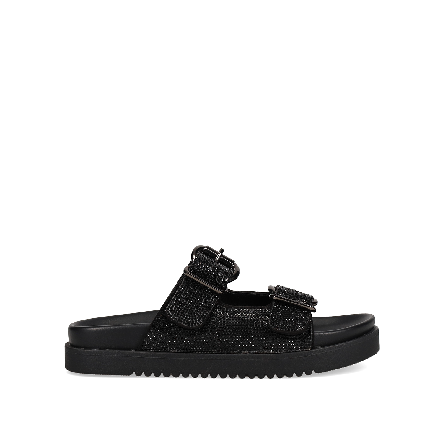 Μαύρο footbed σανδάλι