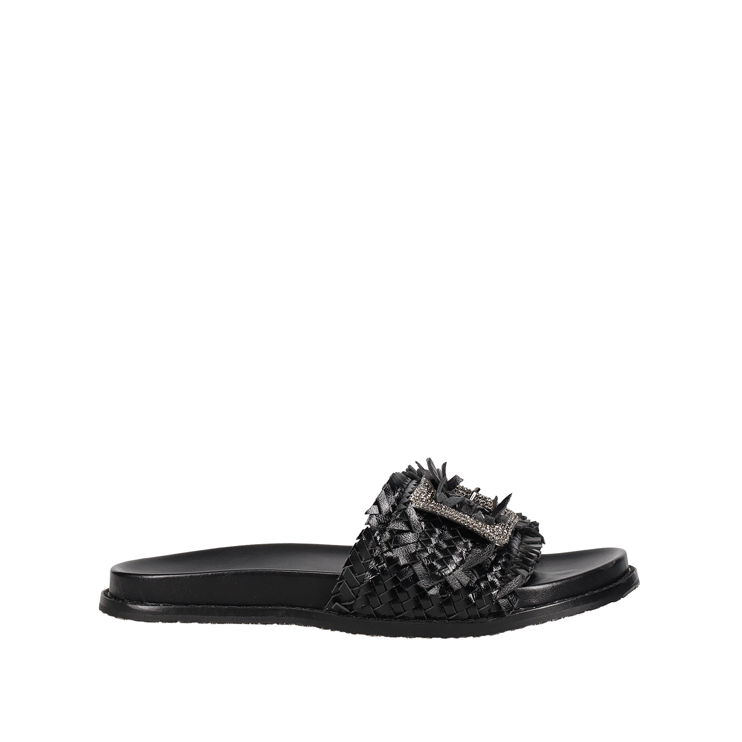 Μαύρο footbed σανδάλι