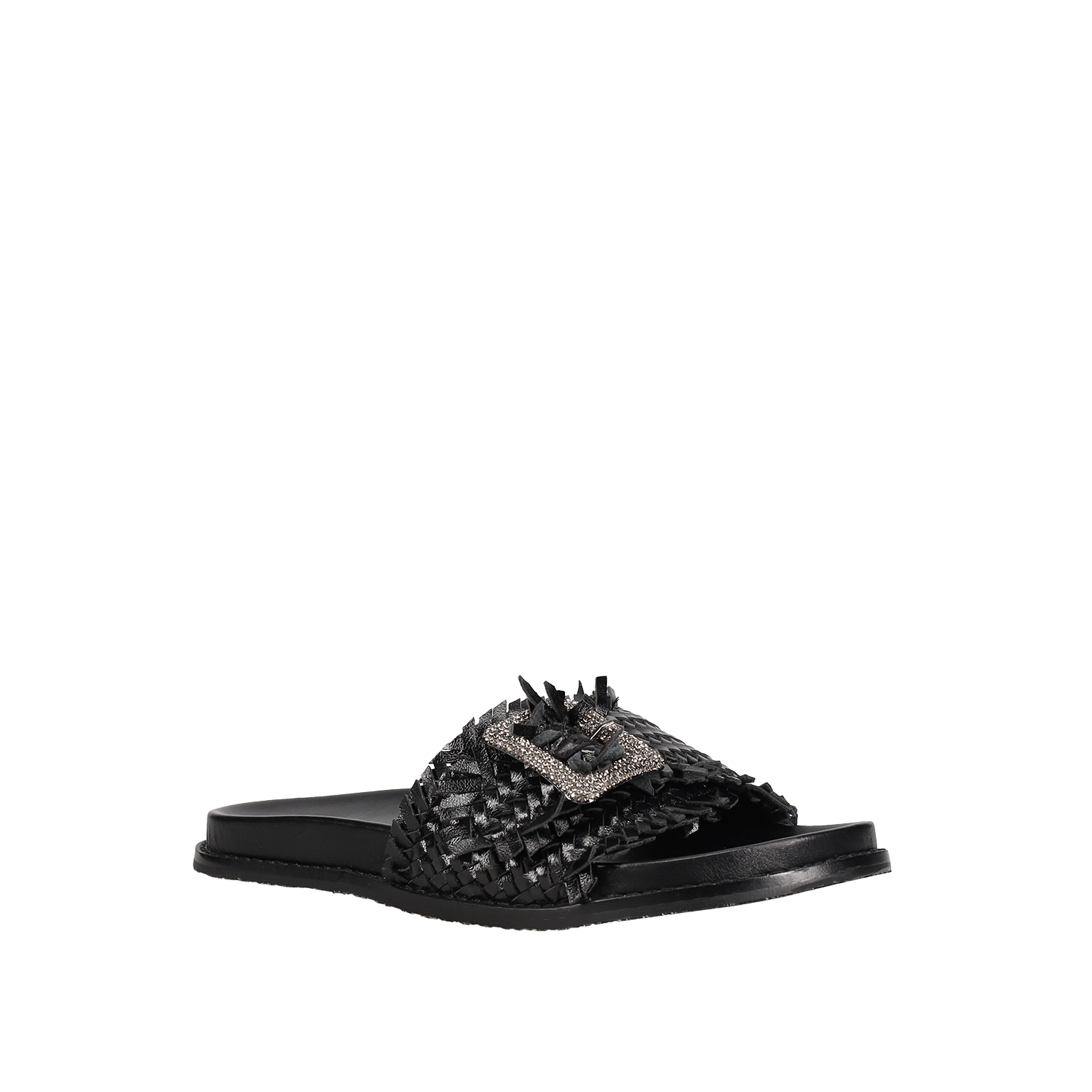 Μαύρο footbed σανδάλι