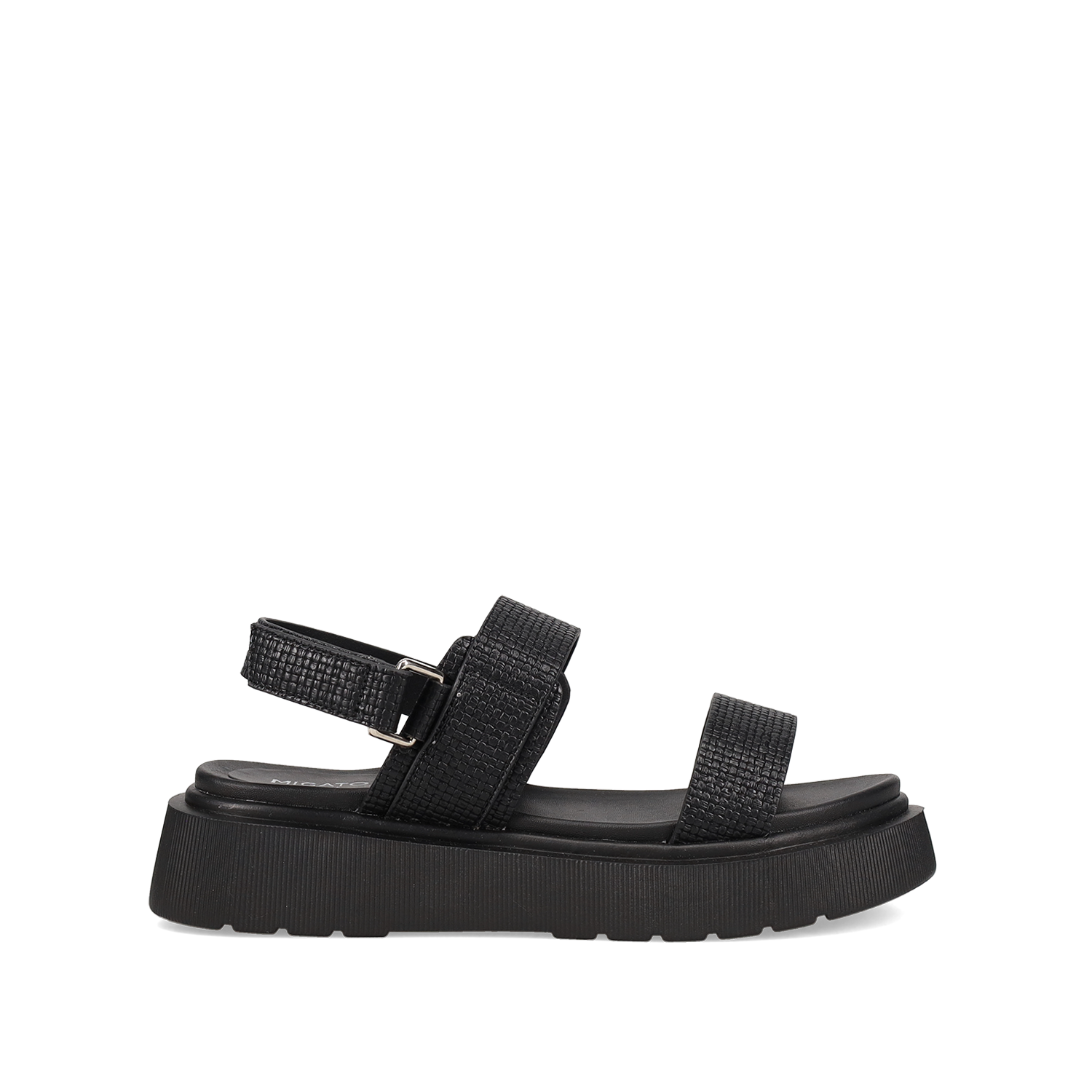 MIGATO Μαύρο flatform σανδάλι