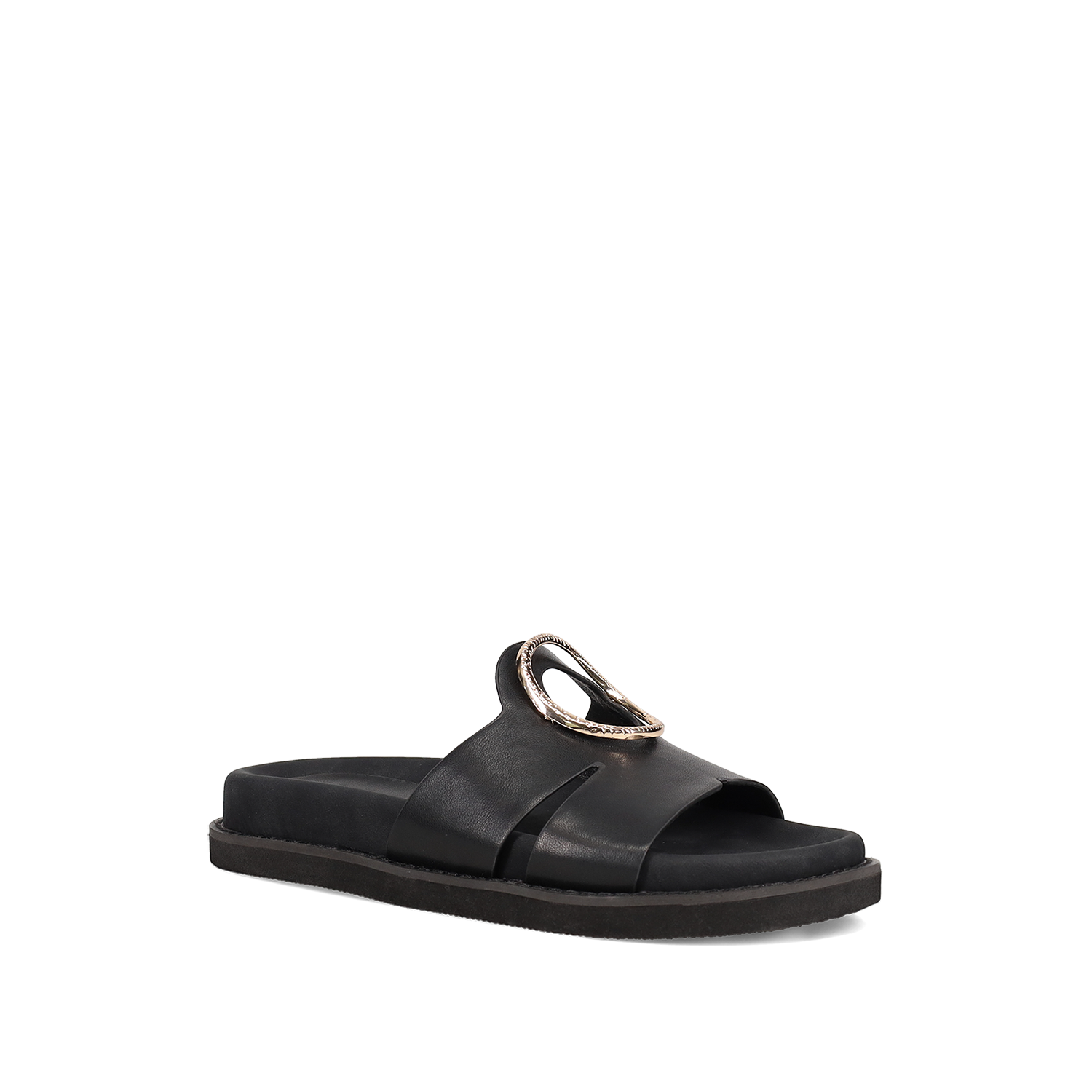 Μαύρο footbed σανδάλι - 2