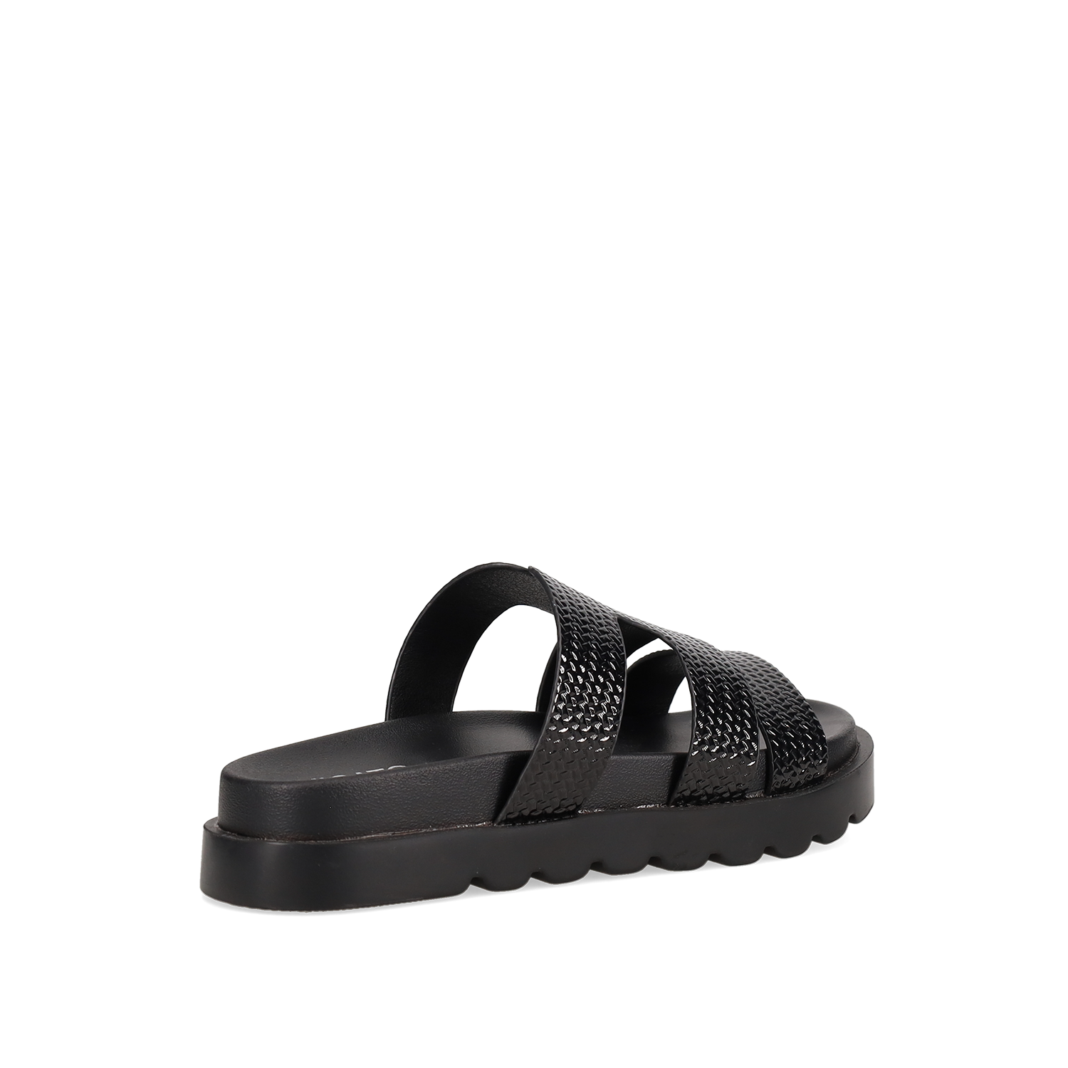 Μαύρο flatform σανδάλι φωτογραφία