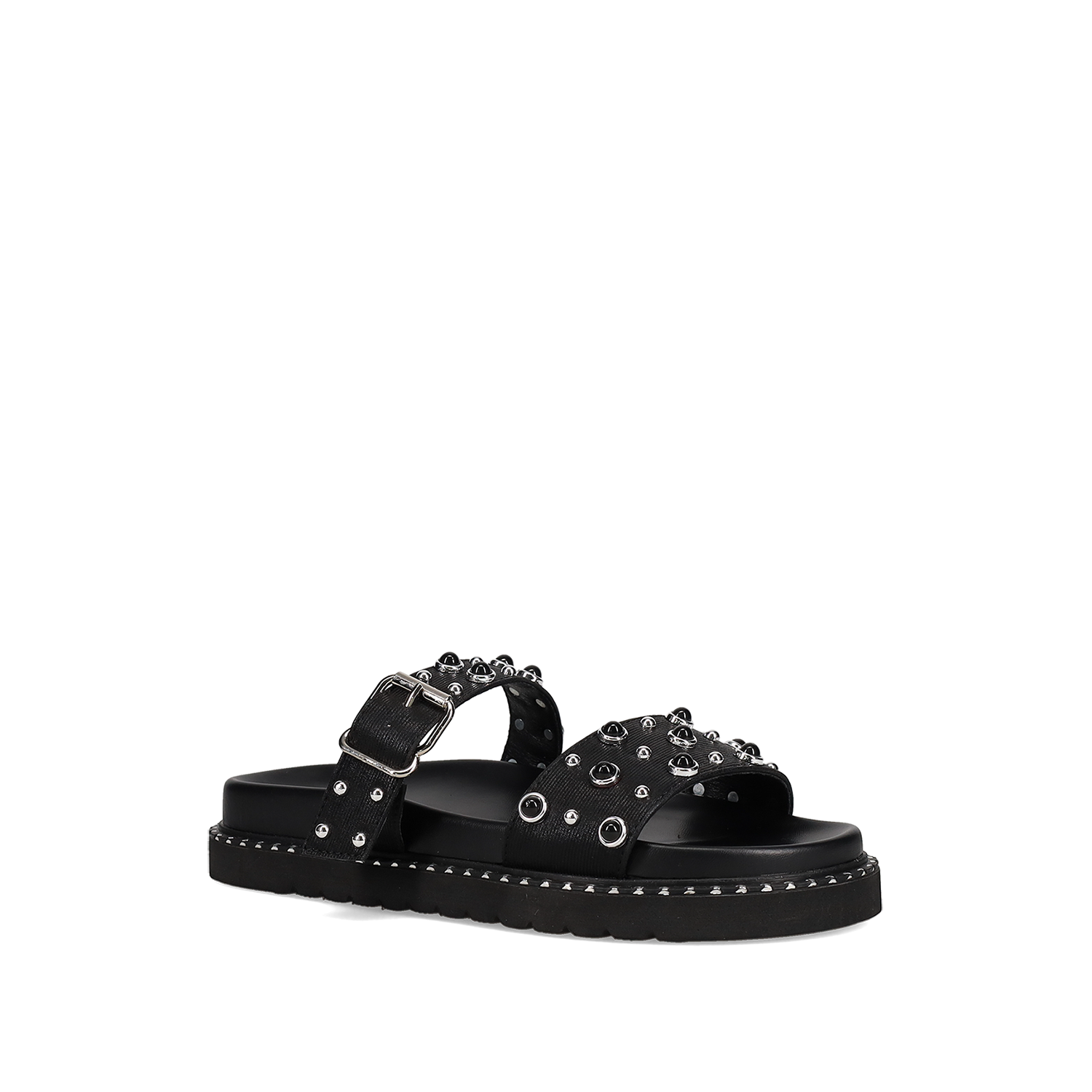 Μαύρο footbed σανδάλι