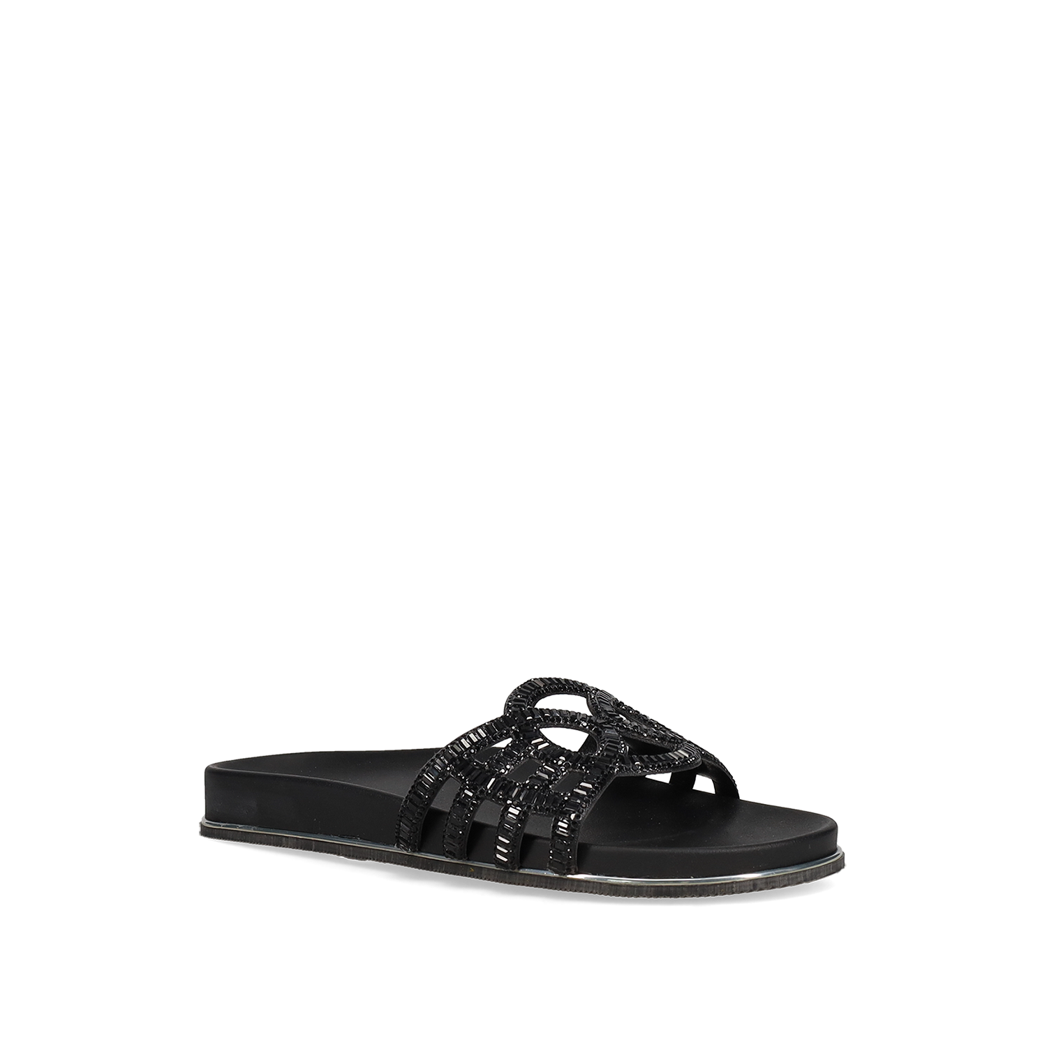 Μαύρο footbed σανδάλι