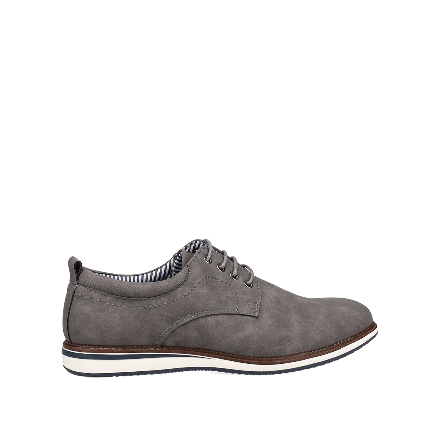 Γκρι ανδρικό παπούτσι Oxford
