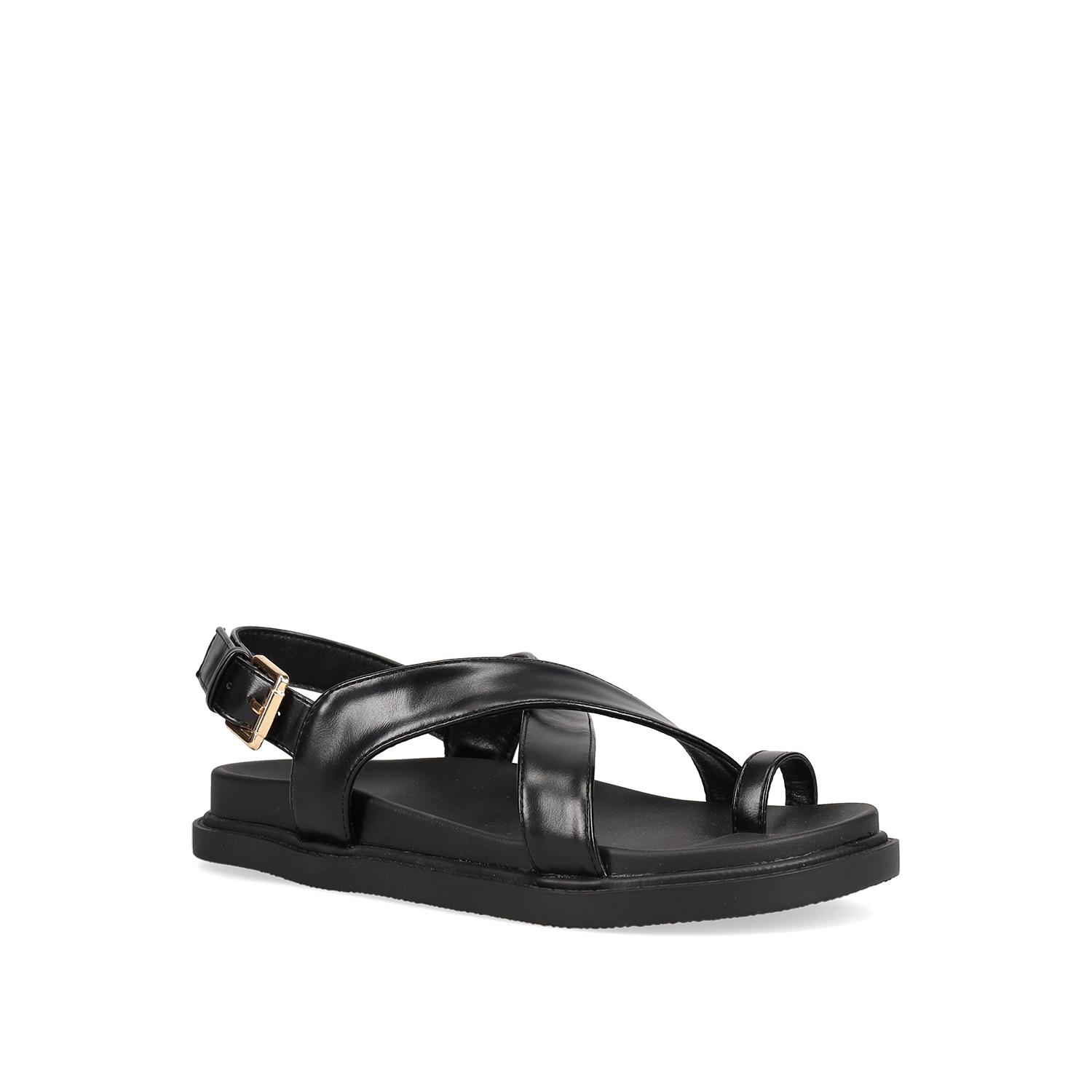 Μαύρο footbed σανδάλι