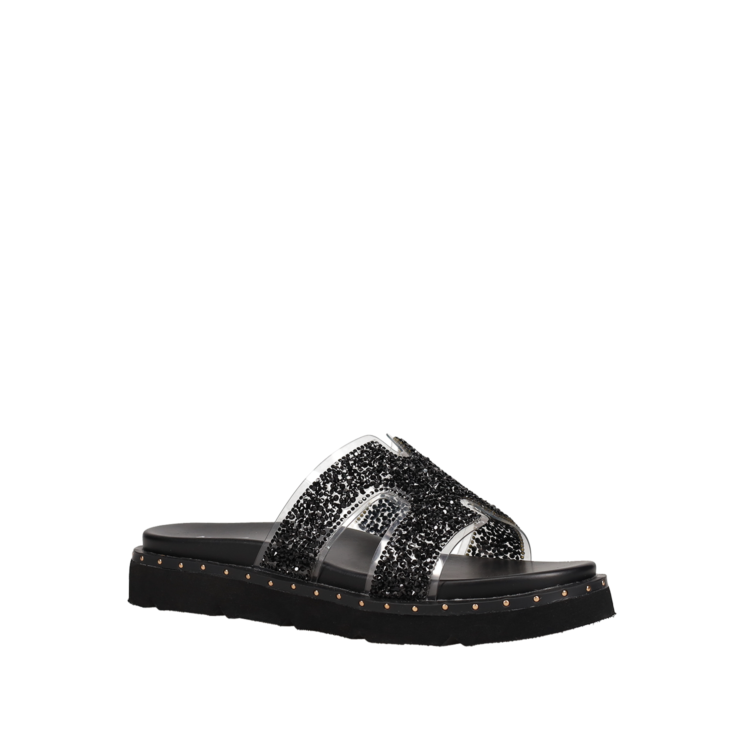  Μαύρο footbed σανδάλι - 2