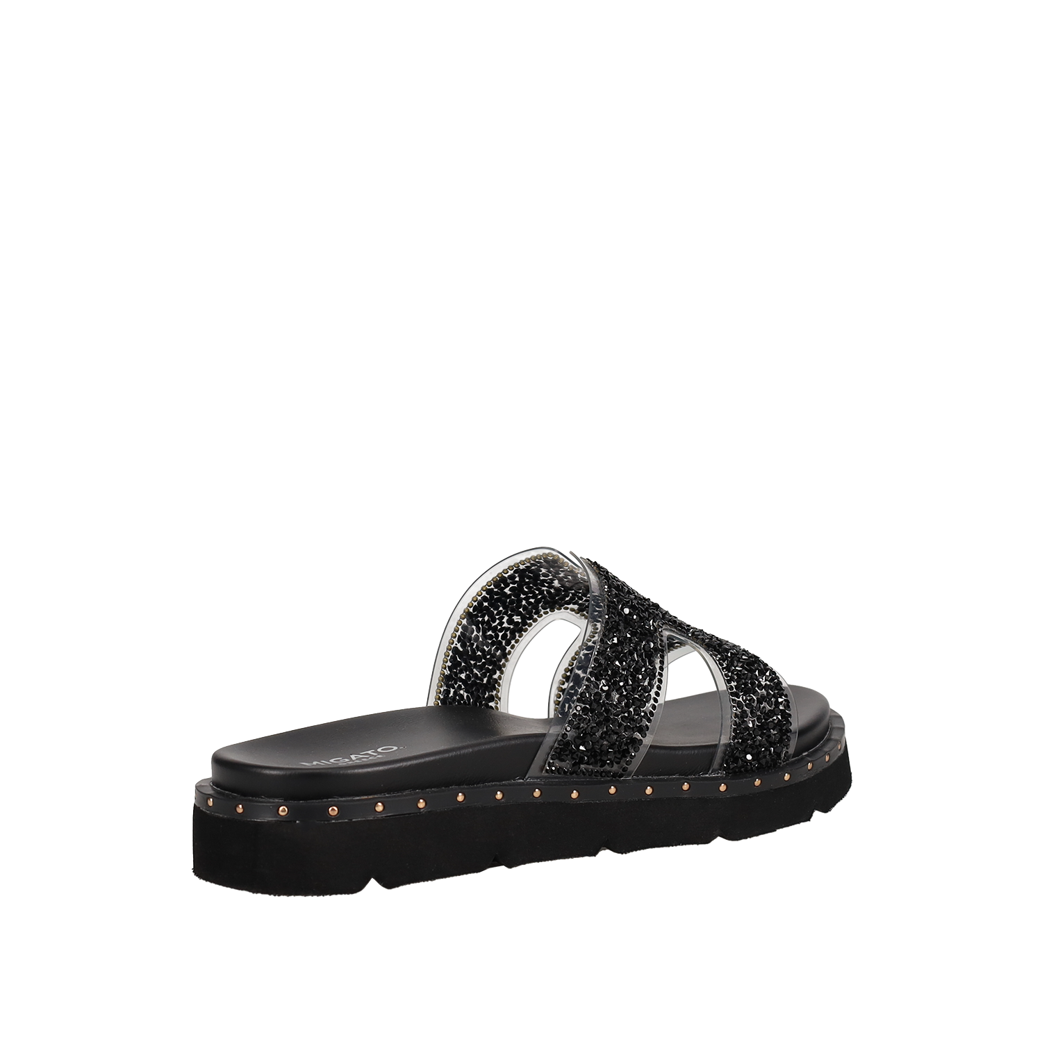  Μαύρο footbed σανδάλι - 3