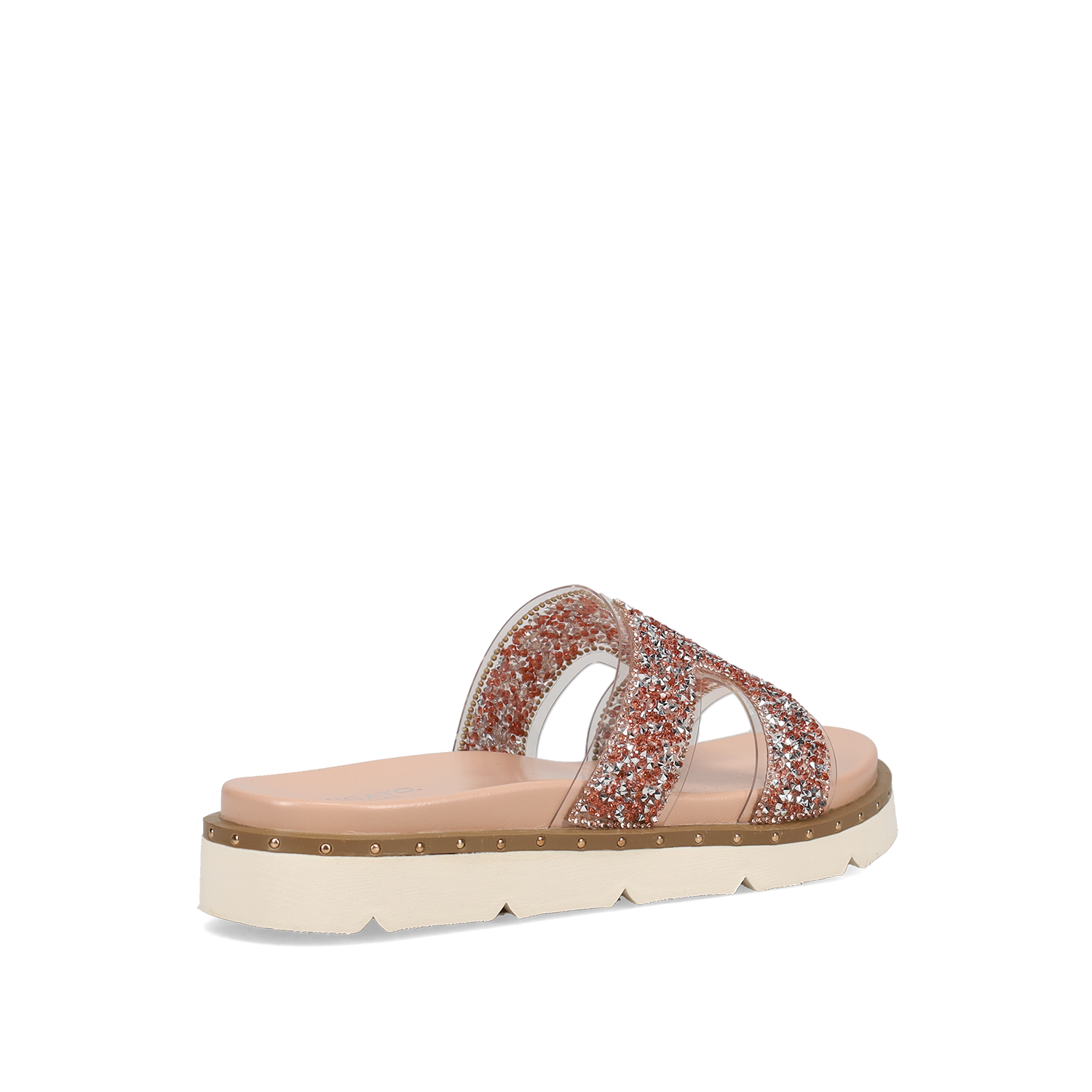  Ροζ χρυσό footbed σανδάλι - 3