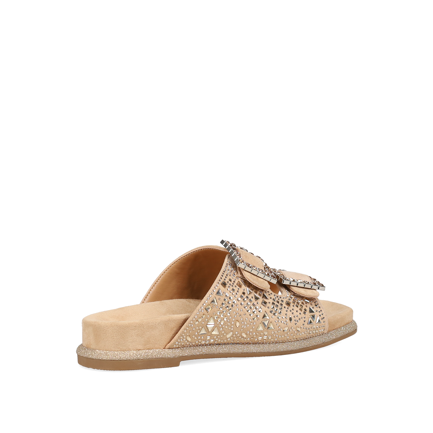  Μπεζ footbed flatform σανδάλι - 3