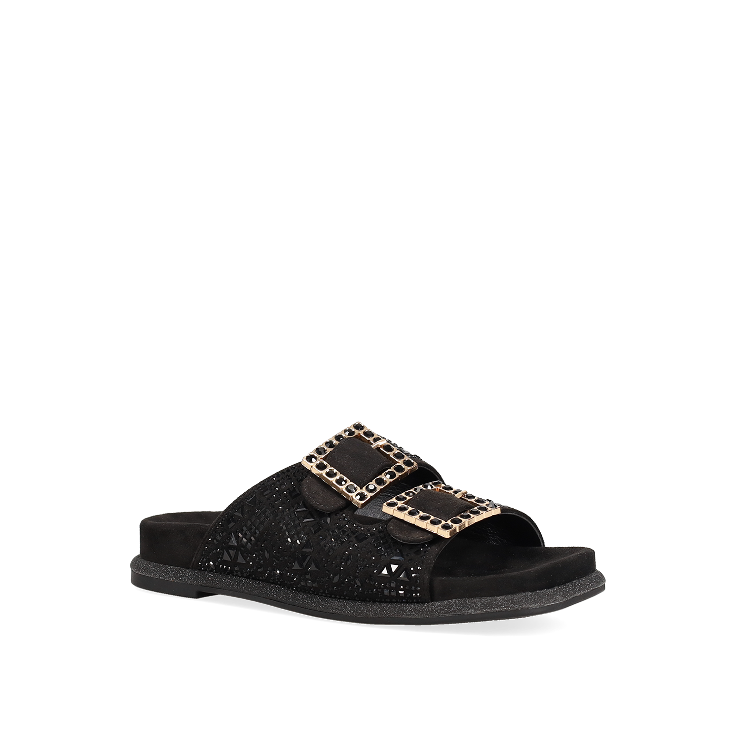 Μαύρο footbed σανδάλι