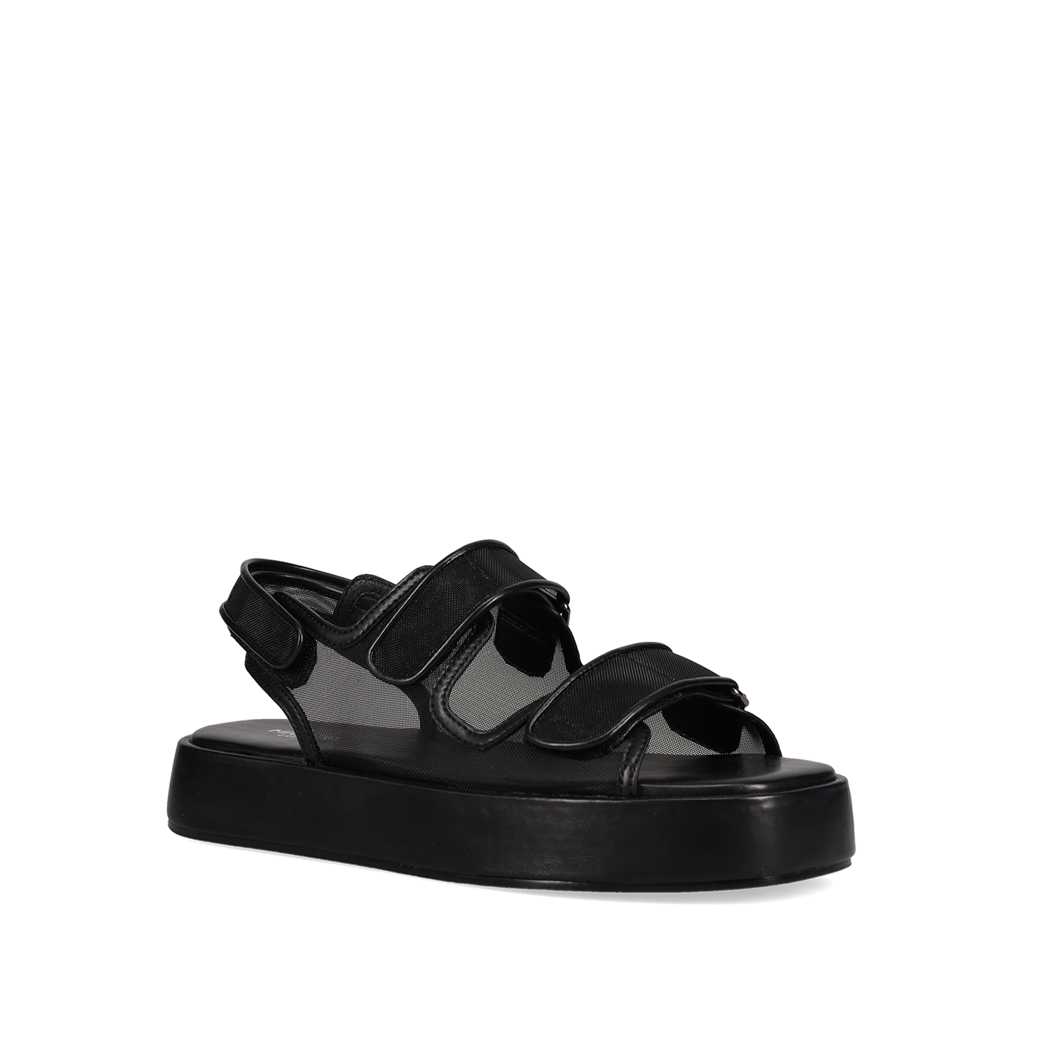 Μαύρο flatform σανδάλι φωτογραφία