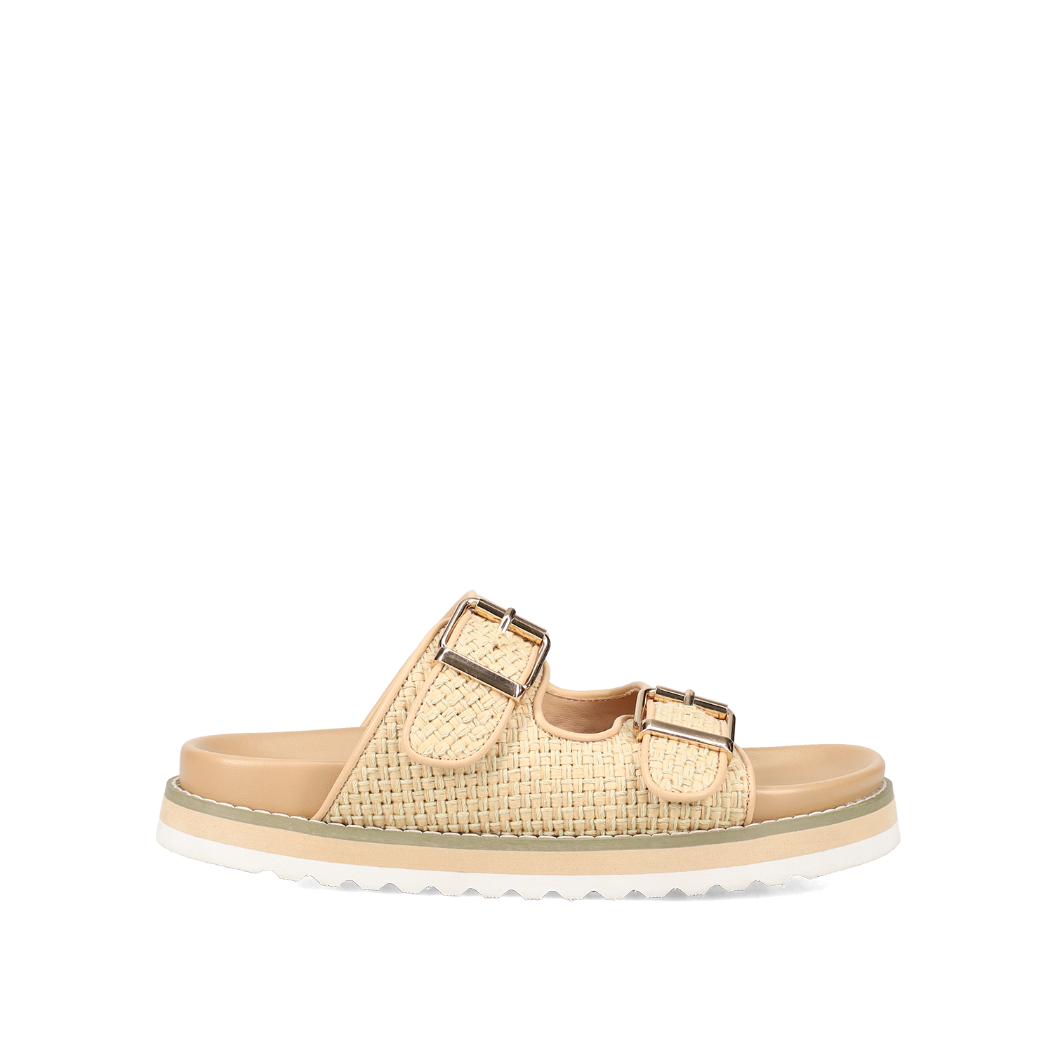 MIGATO - ΣΗΜΑΝΤΙΚΟ: Σε περίπτωση διαφοράς τιμής από το κατάστημα ισχύει παντα και μόνο η τιμή του καταστήματος Μπεζ footbed σανδάλι