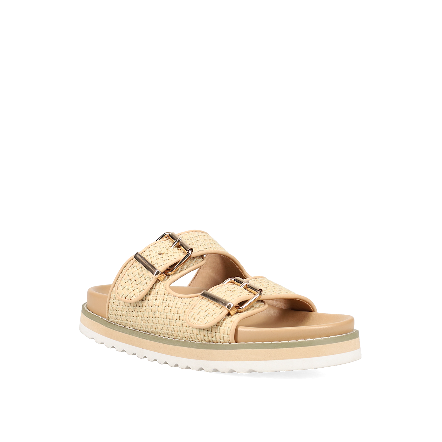  Μπεζ footbed σανδάλι - 2