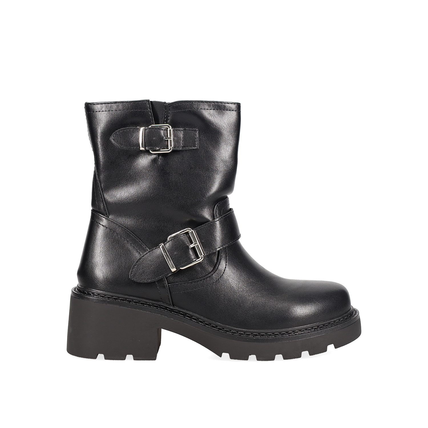 Μαύρο μποτάκι biker