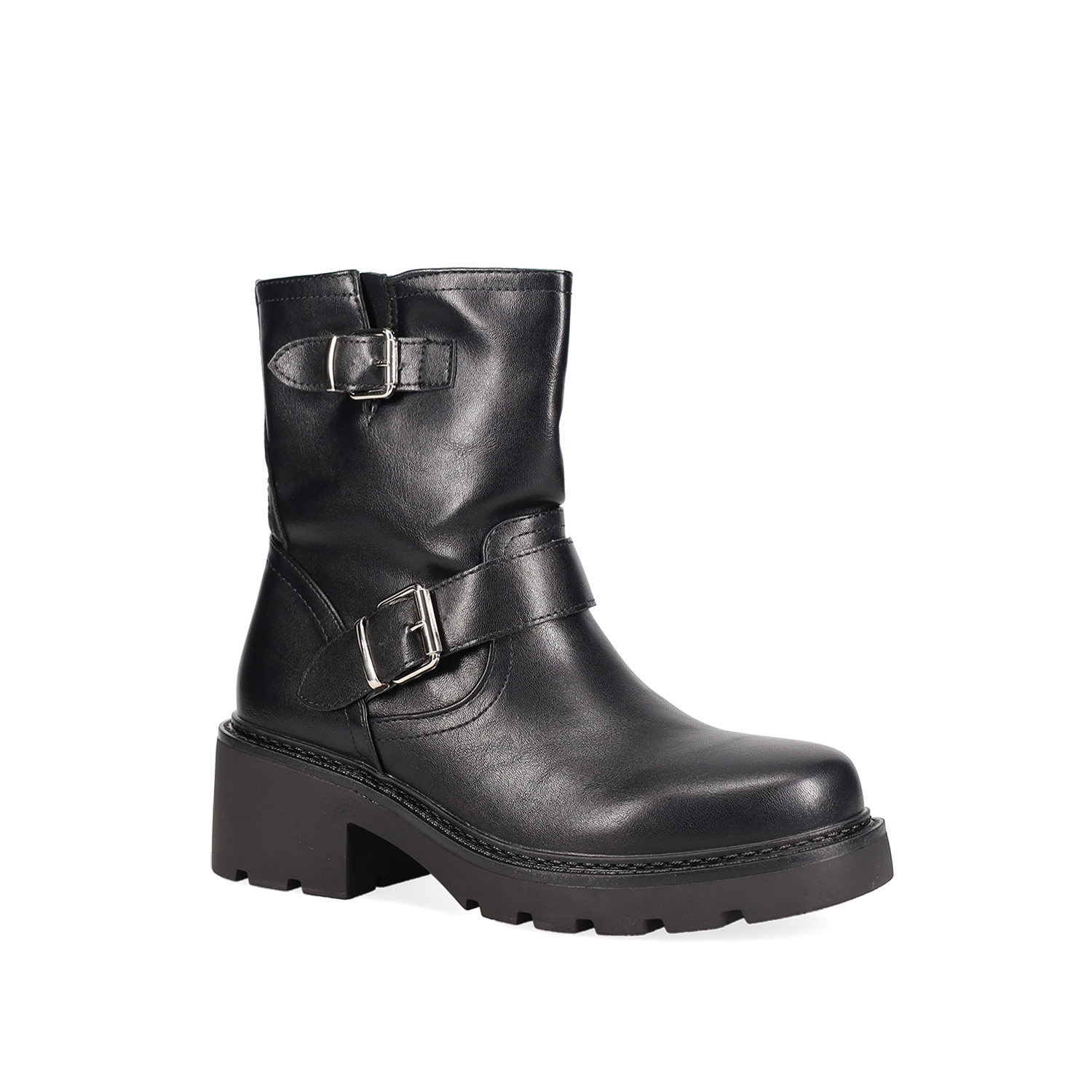 Μαύρο μποτάκι biker φωτογραφία