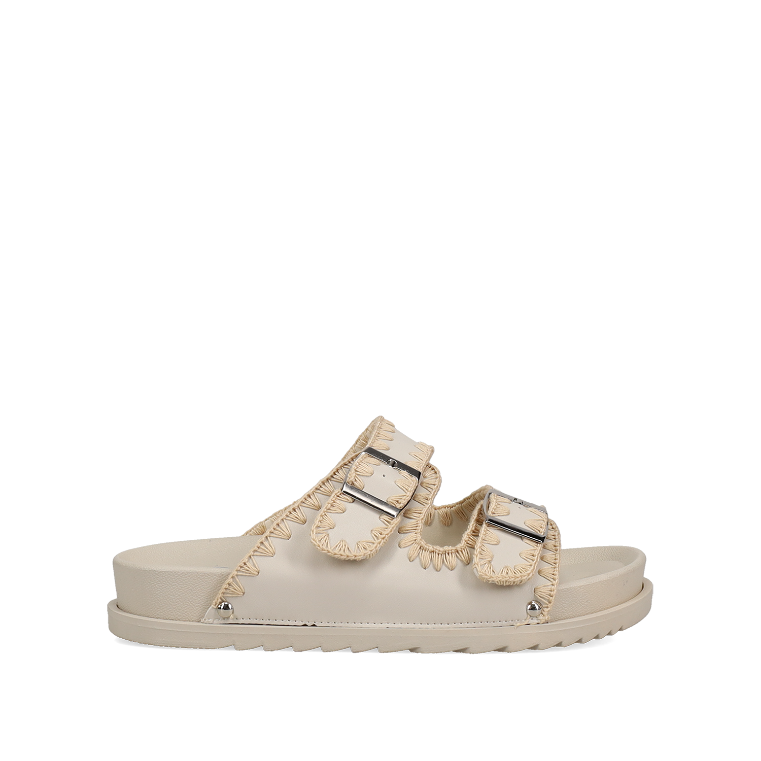 Εκρού footbed σανδάλι