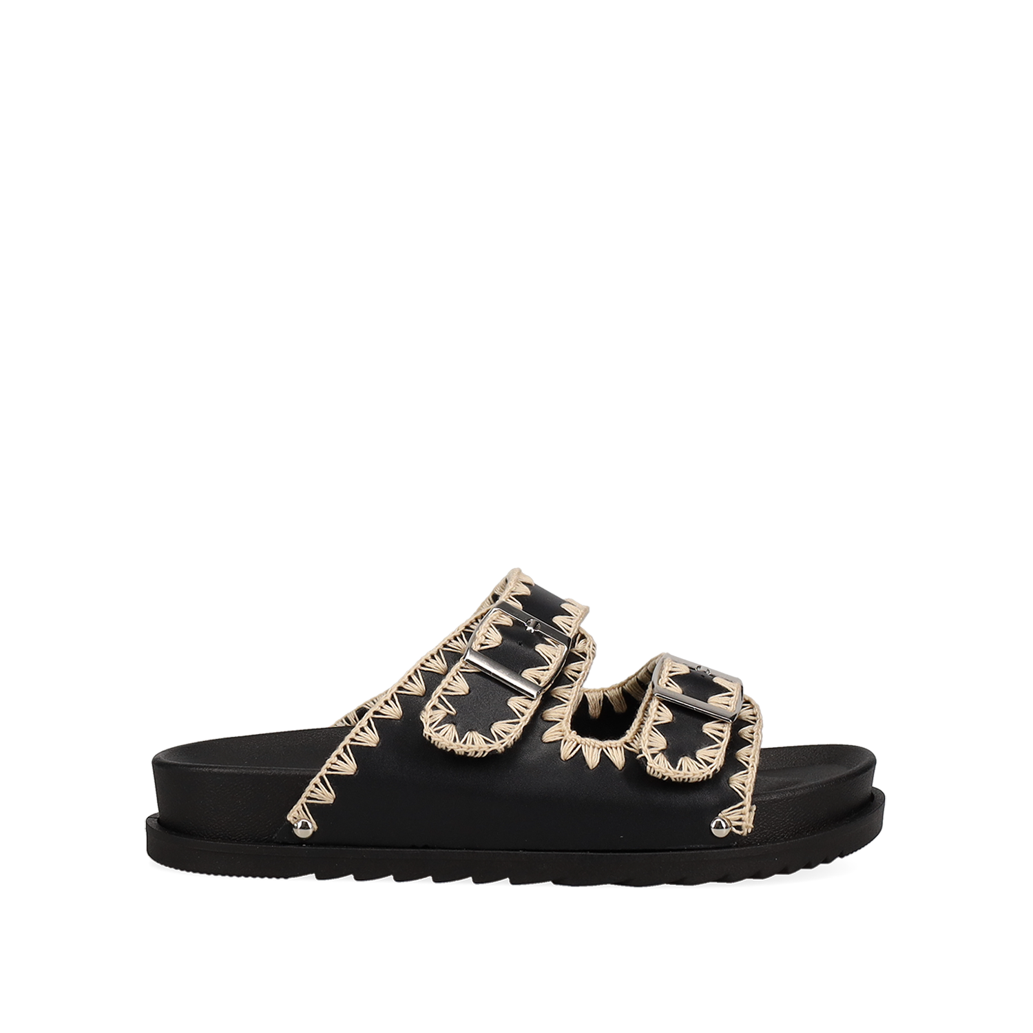 Μαύρο footbed σανδάλι